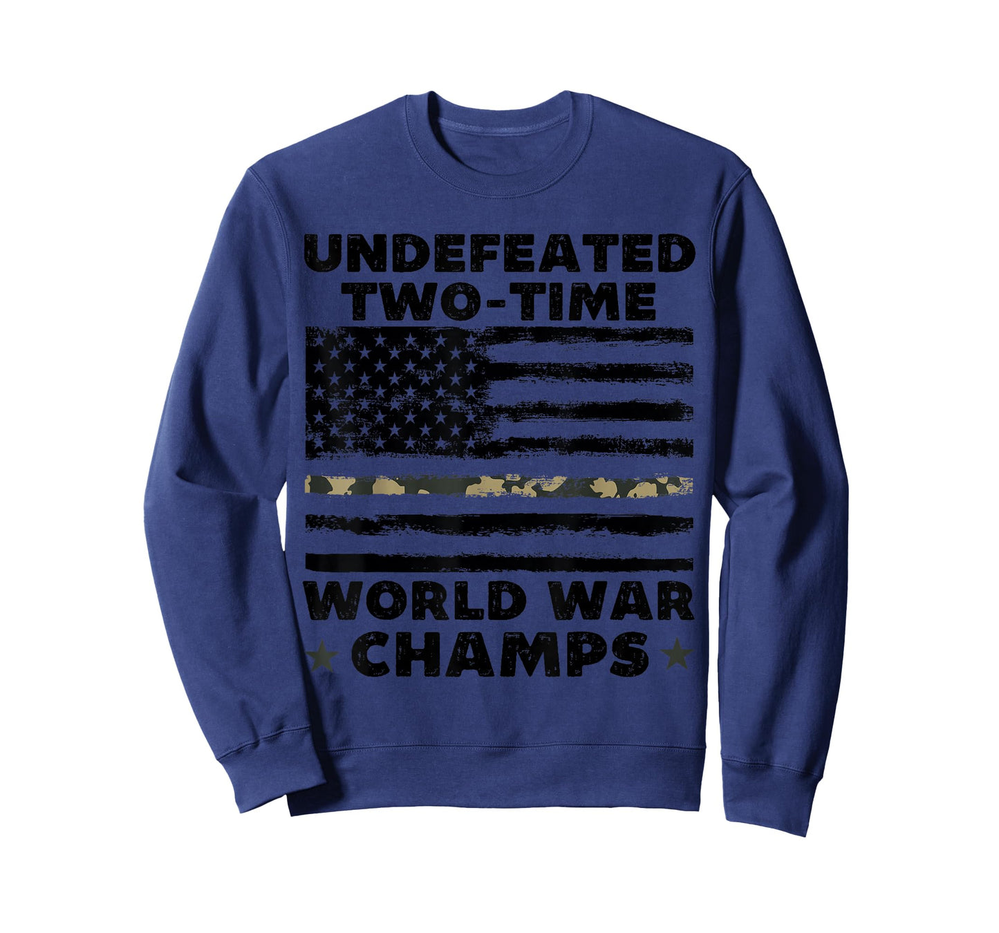 Undefeated World War Champs 4th Of July American Army Flag T-Shirt