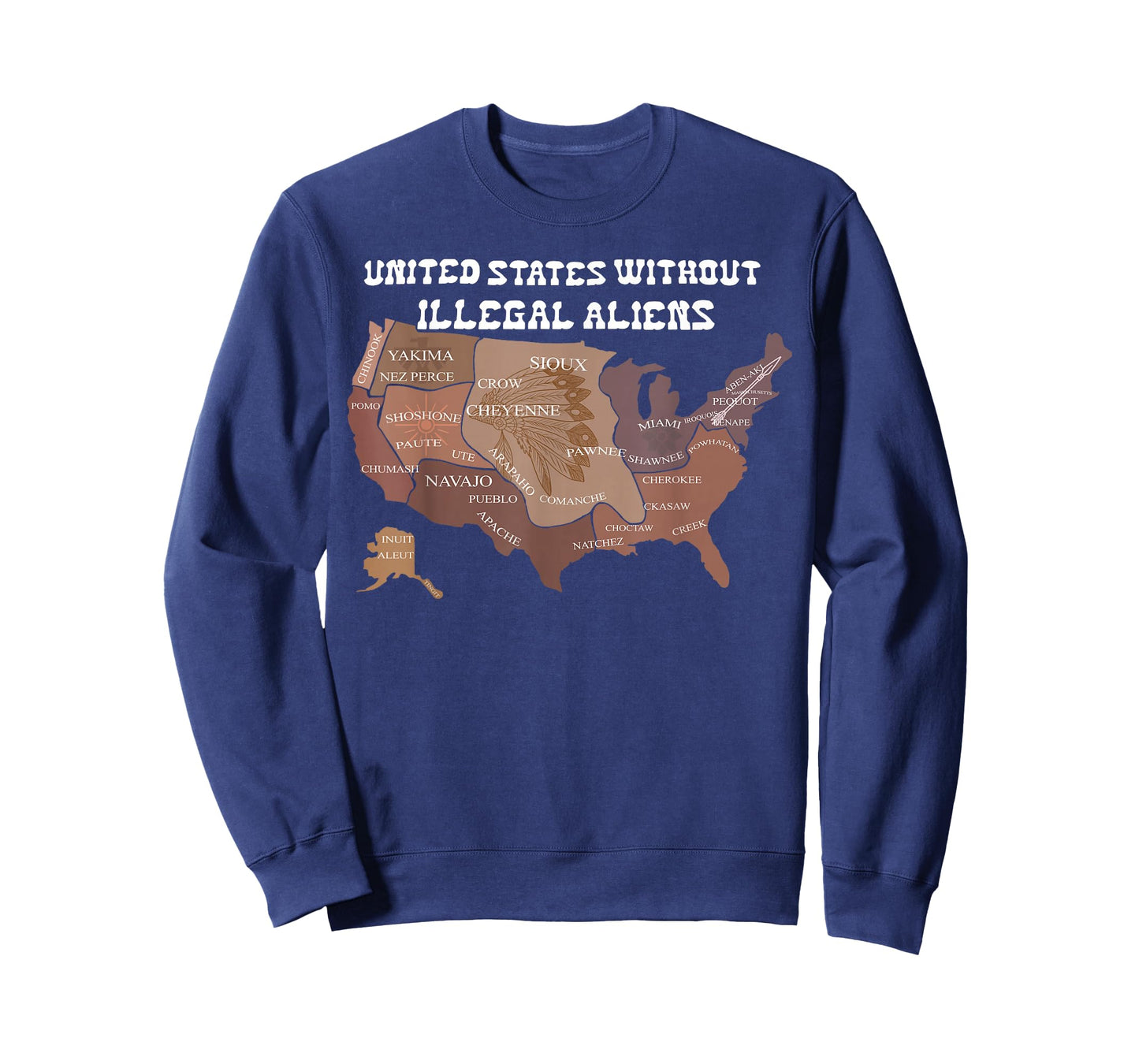 United States Without Illegal Aliens USA Map Funny Quotes T-Shirt