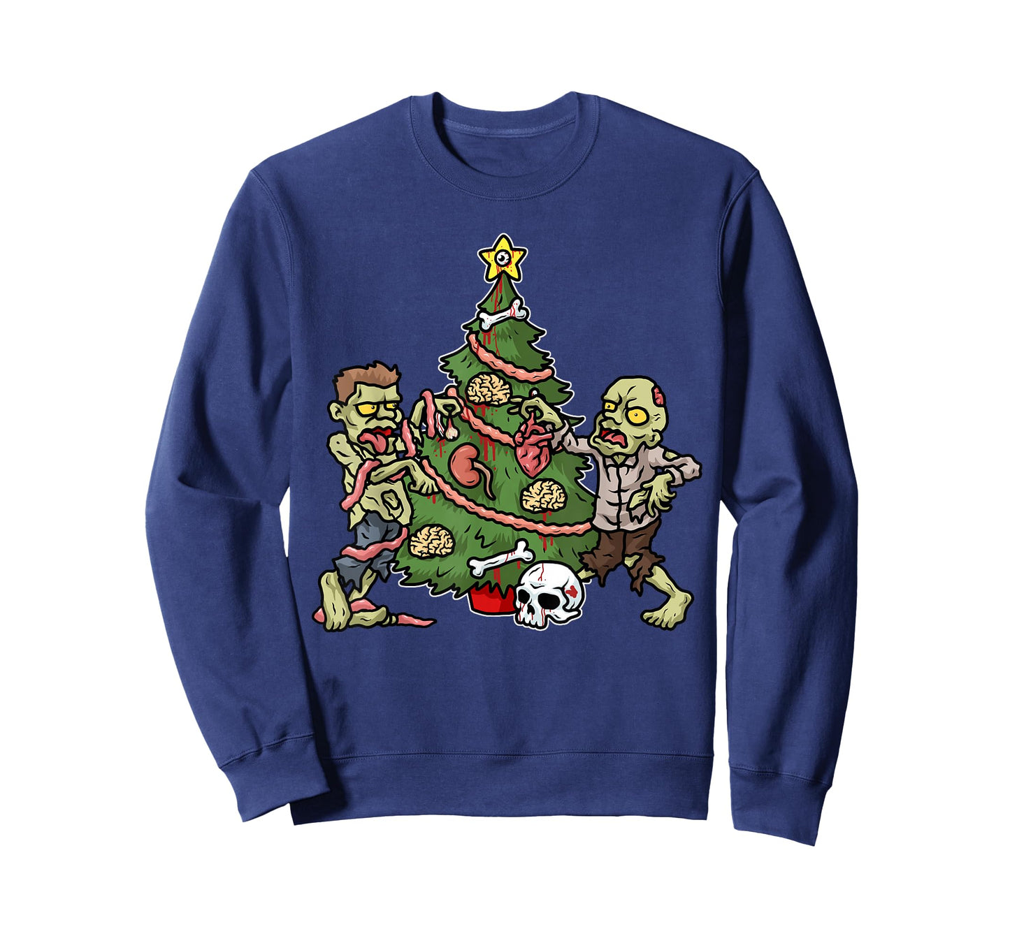Christmas Zombie Shirt Kids Christmas Tree Gift Men Zombies T-Shirt