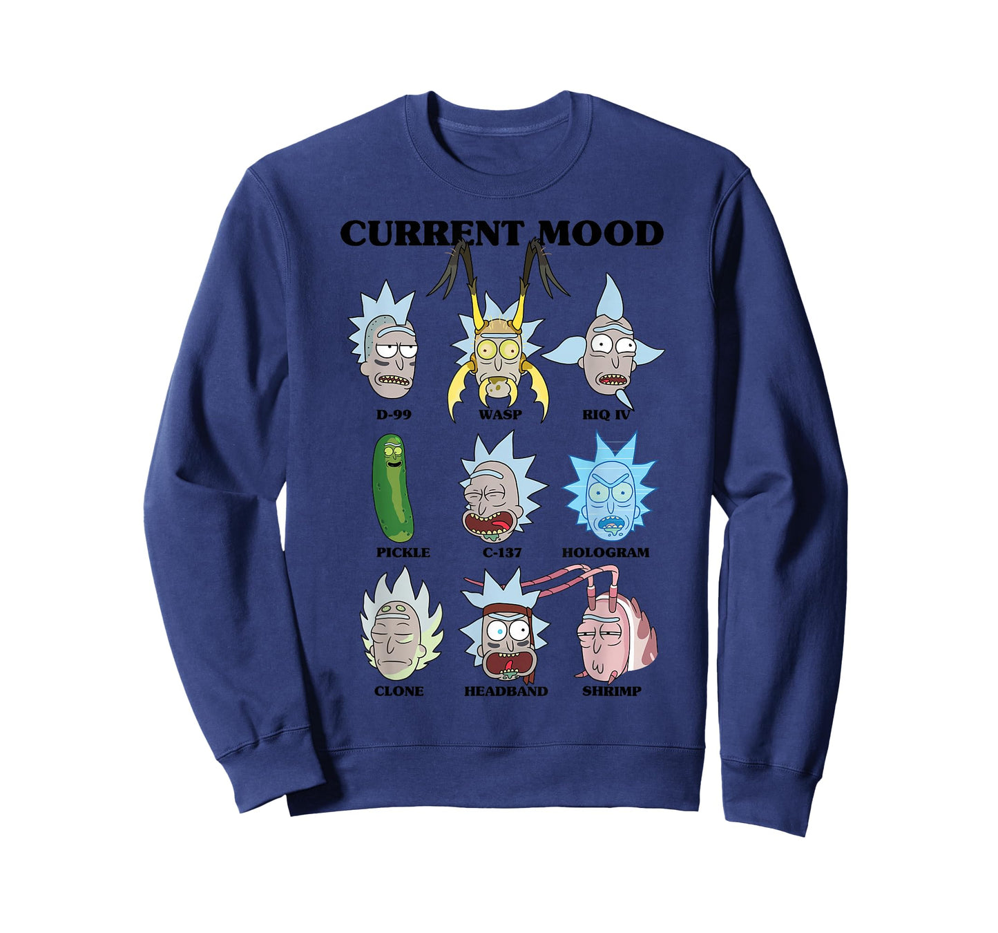 Rick and Morty Alternate Moods Adult Cartoon Fashion T-Shirt