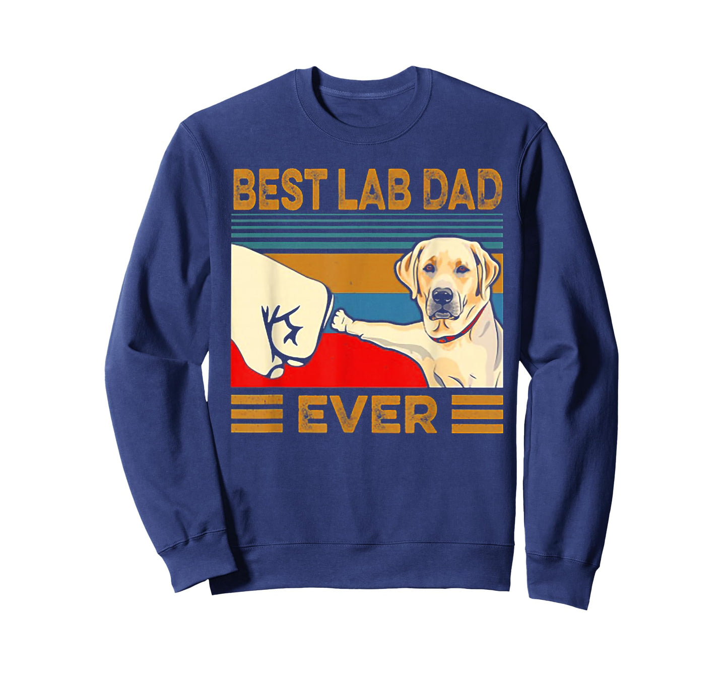 Best Lab Dad Ever Retro Vintage T-Shirt