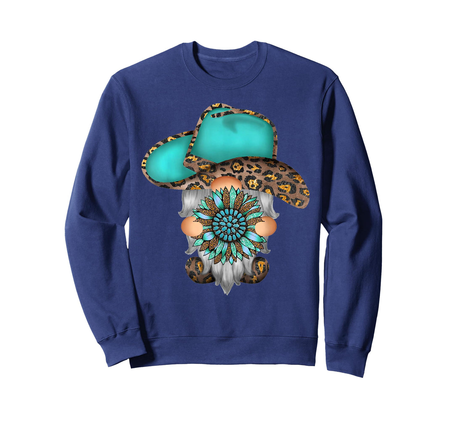 Western Texas Gnome Cowboy Hat Turquoise Cowgirl Women Girl T-Shirt