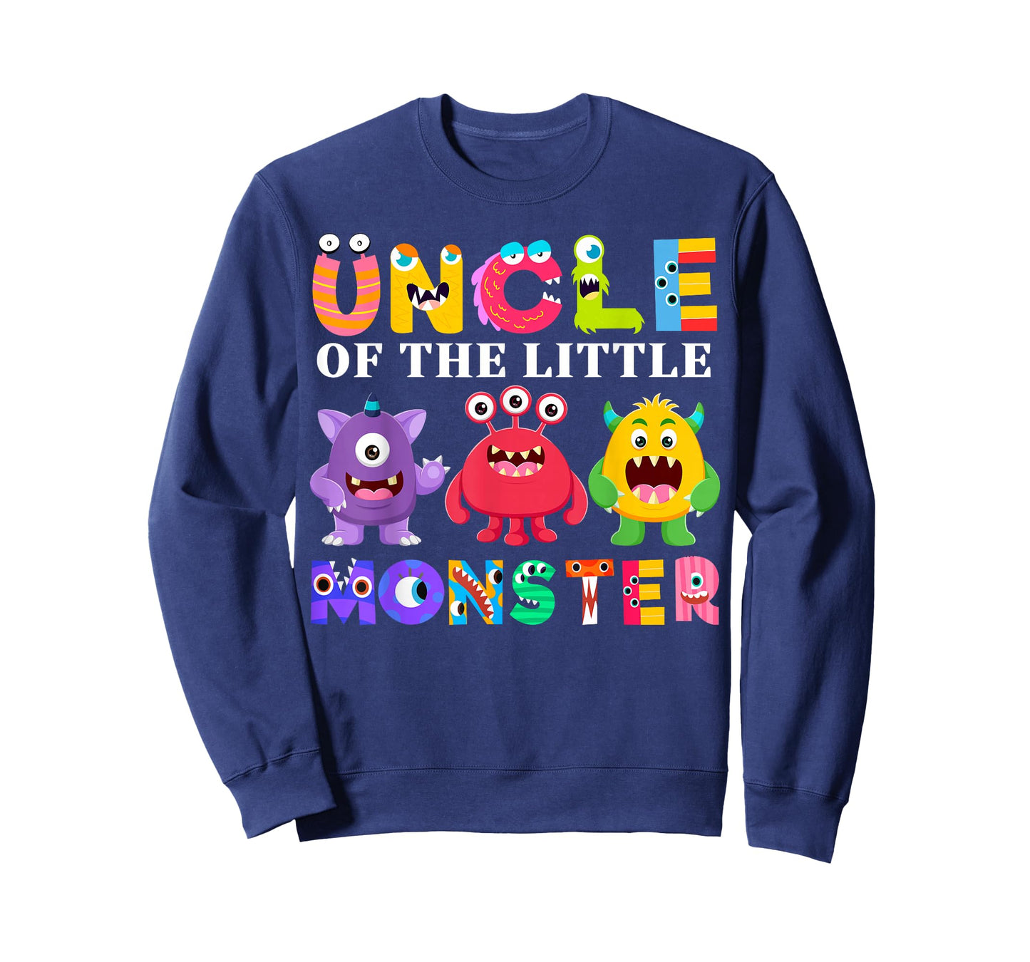 Uncle Of The Little Monster Birthday Party Family Monster T-Shirt