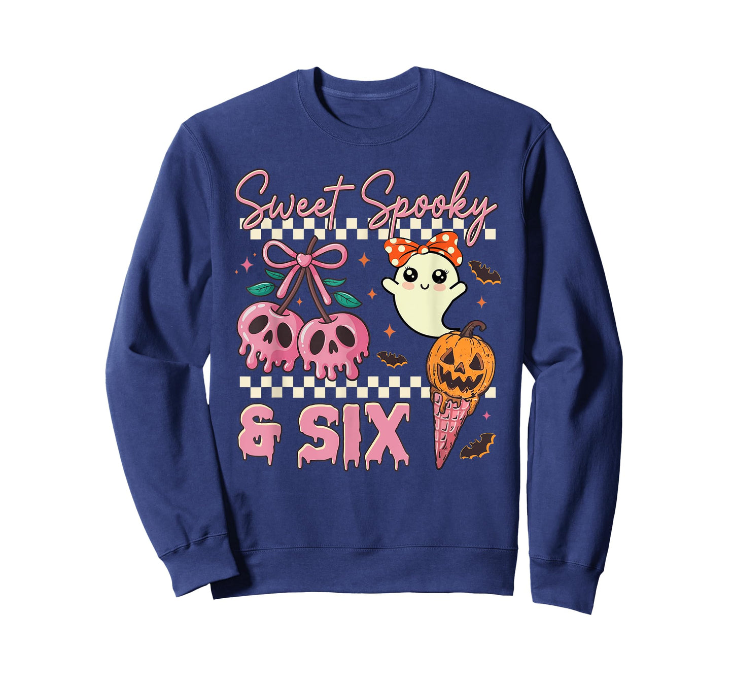 Sweet Spooky and Six Cute Ghost 6th Birthday Halloween T-Shirt