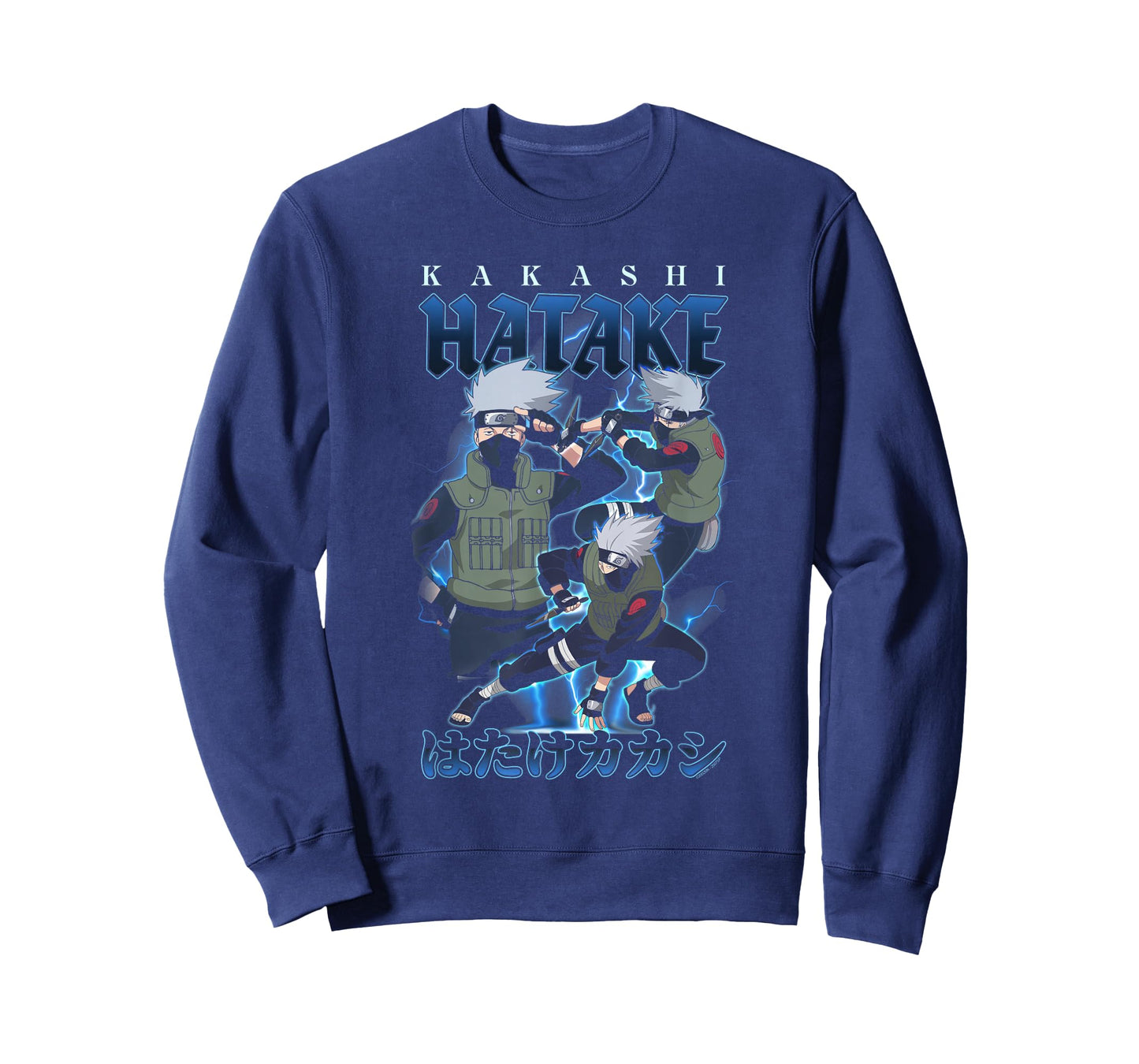 Naruto Shippuden Retro Kakashi Lightning Poses Anime T-Shirt