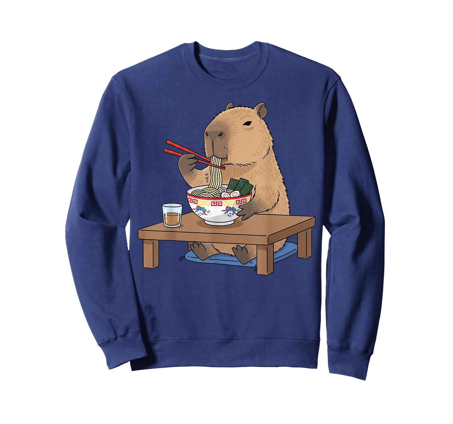 Capybara Eating Ramen Kawaii Japanese Noodles Funny Anime T-Shirt