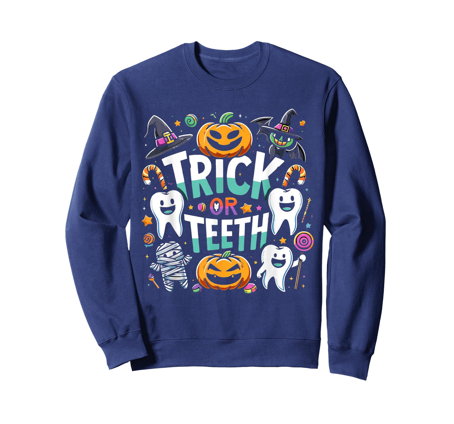 Trick Or Teeth Funny Dentist Halloween Dental Hygienist T-Shirt