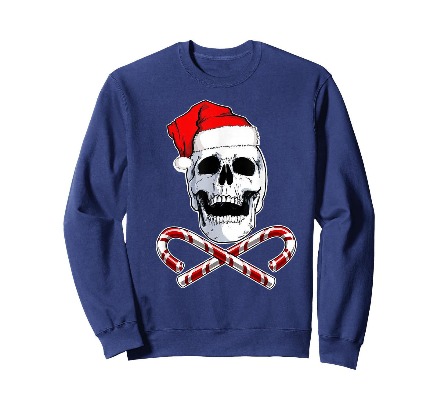 Santa Skull and Crossbones Metal Christmas T-Shirt