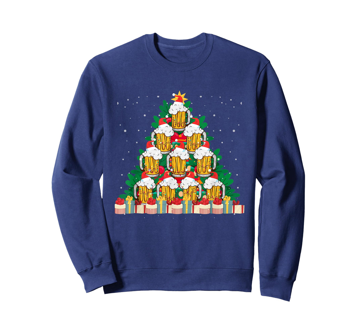 Christmas Fir Tree With Beer Ugly Xmas Beer T-Shirt