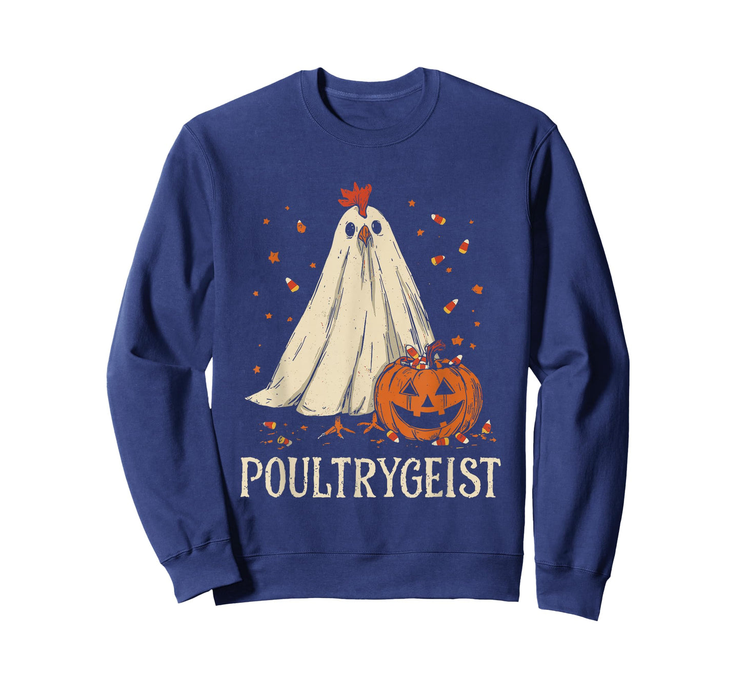 Poultrygeist Funny Chicken Ghost Pumpkin Halloween Costume T-Shirt