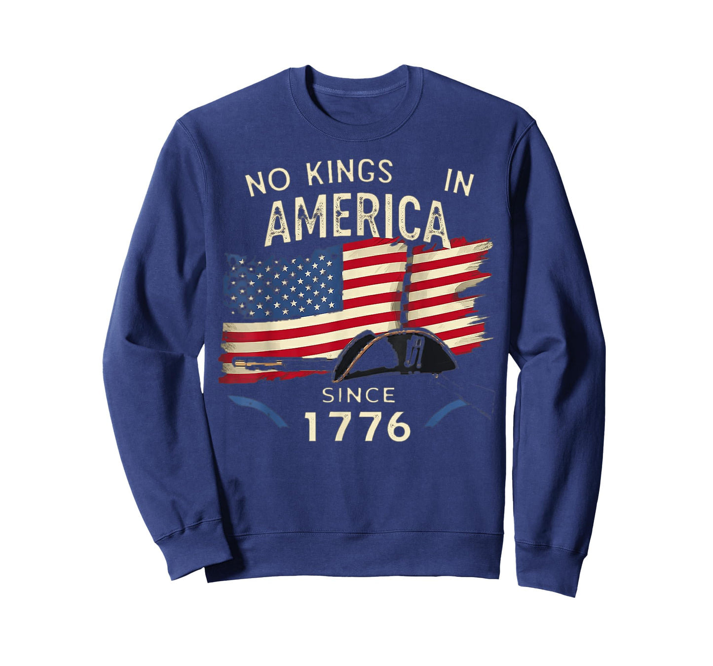 No Kings in America Since 1776 Patriotic USA Flag T-Shirt