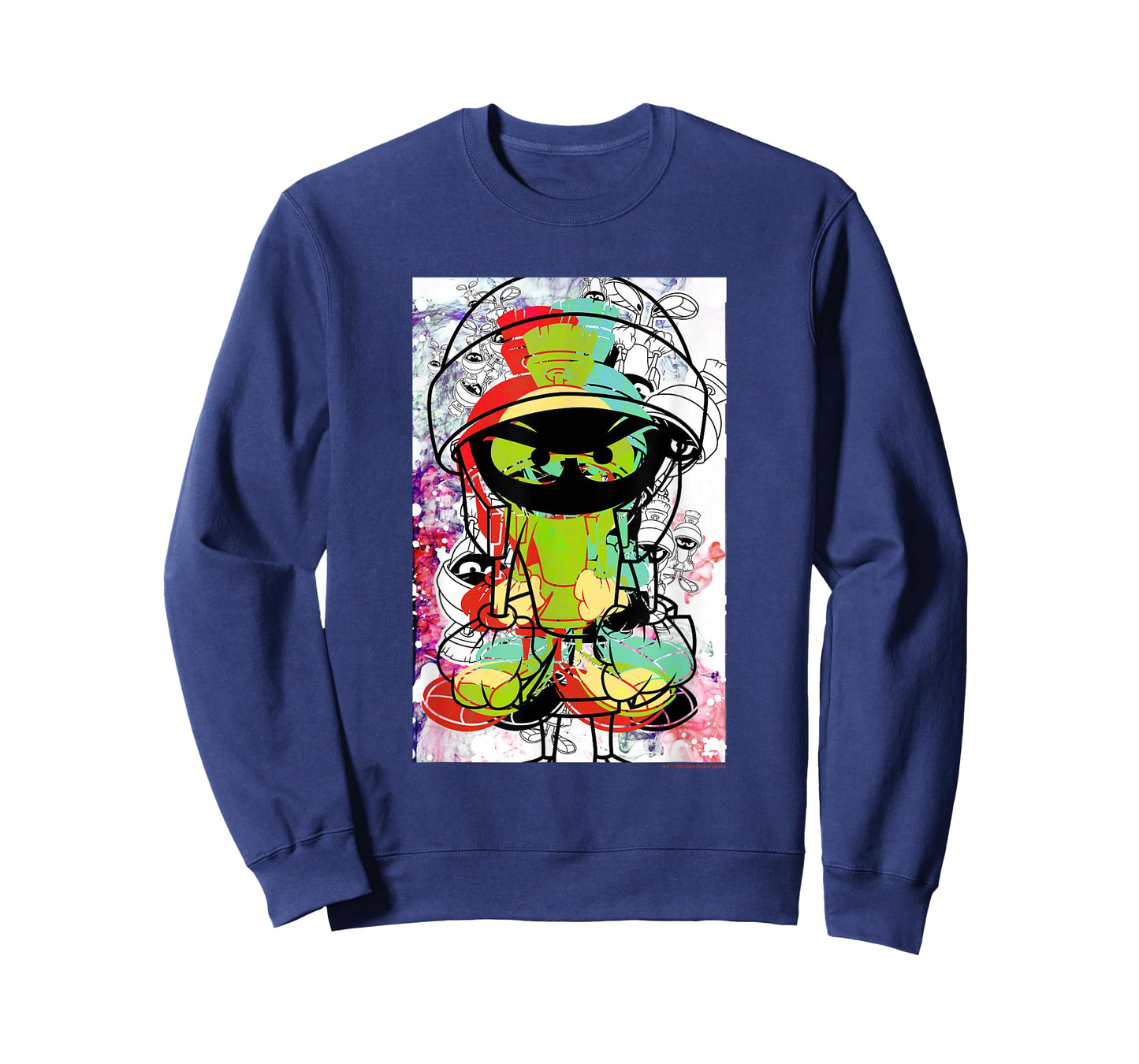 WB100 Looney Tunes Marvin The Martian Paint Sketch Portrait T-Shirt