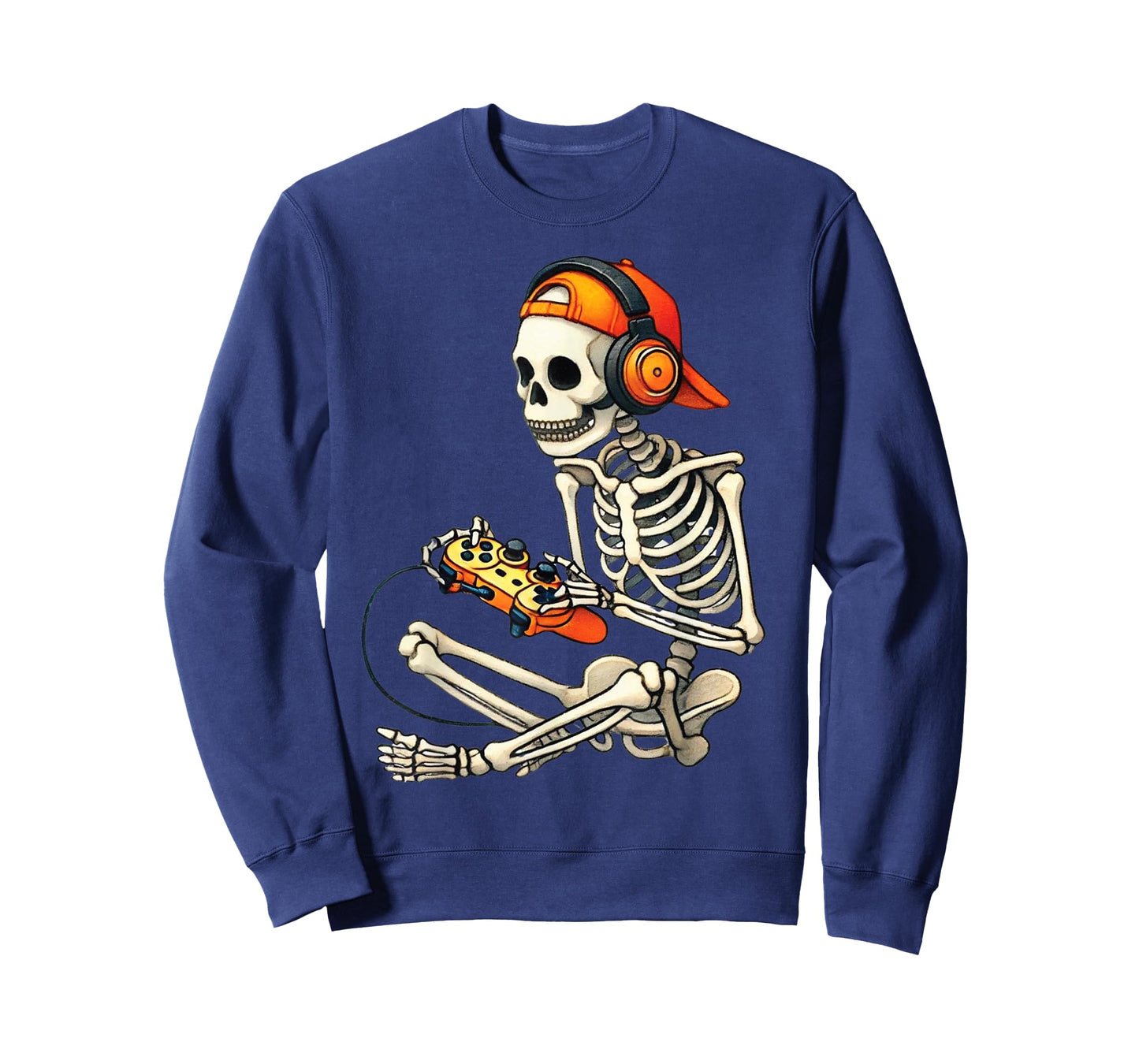 Halloween Skeleton Gamer Video Gaming Boys Men Kids Tees T-Shirt