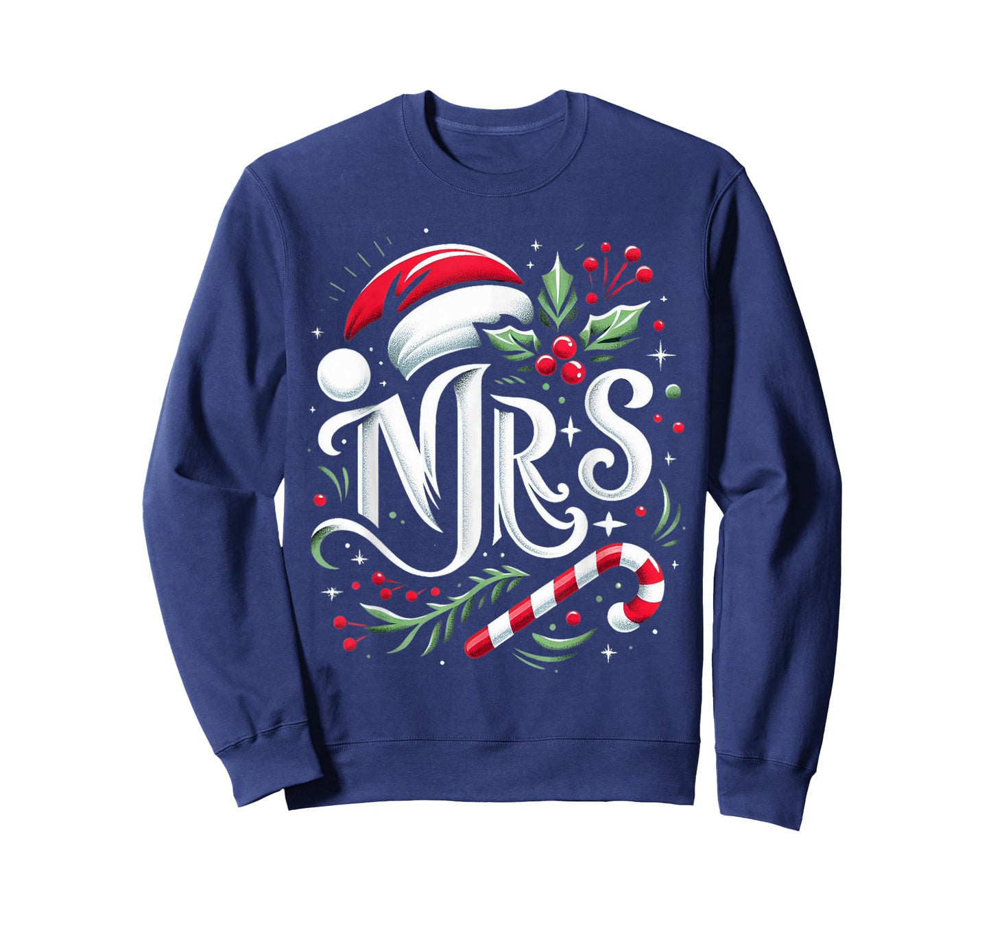 Mrs And Mr Santa Couples Matching Christmas Husband Wife T-Shirt