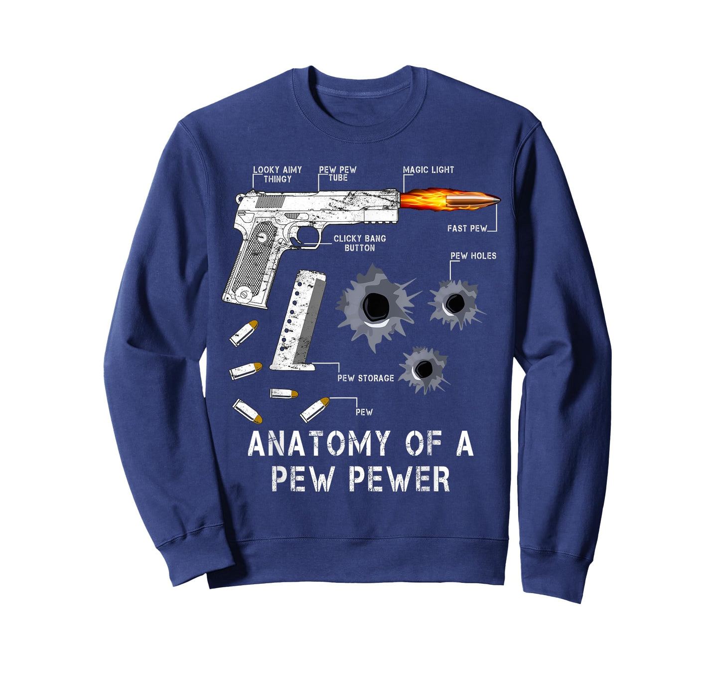 Anatomy Of A Pew Pewer | 2nd Amendment Funny Gun Gift Tee T-Shirt