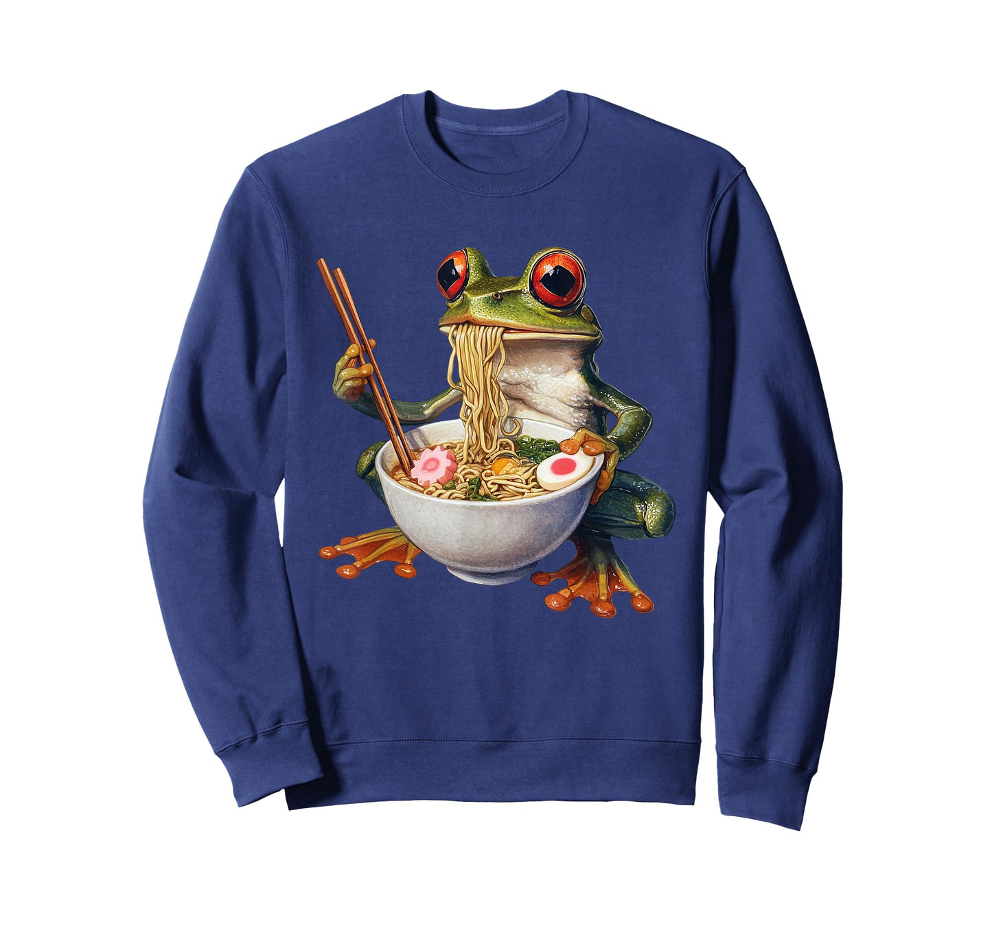 Frog Japanese Eating Ramen Japan Kawaii Funny Anime Graphic T-Shirt