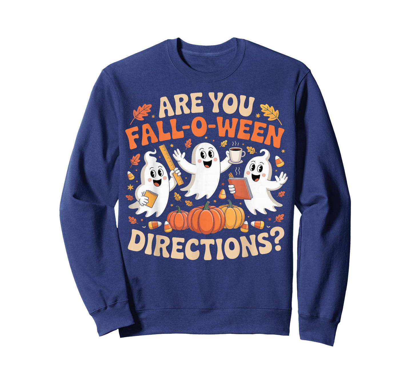 are You Fall O Ween Directions Halloween Fall Teacher Ghost T-Shirt