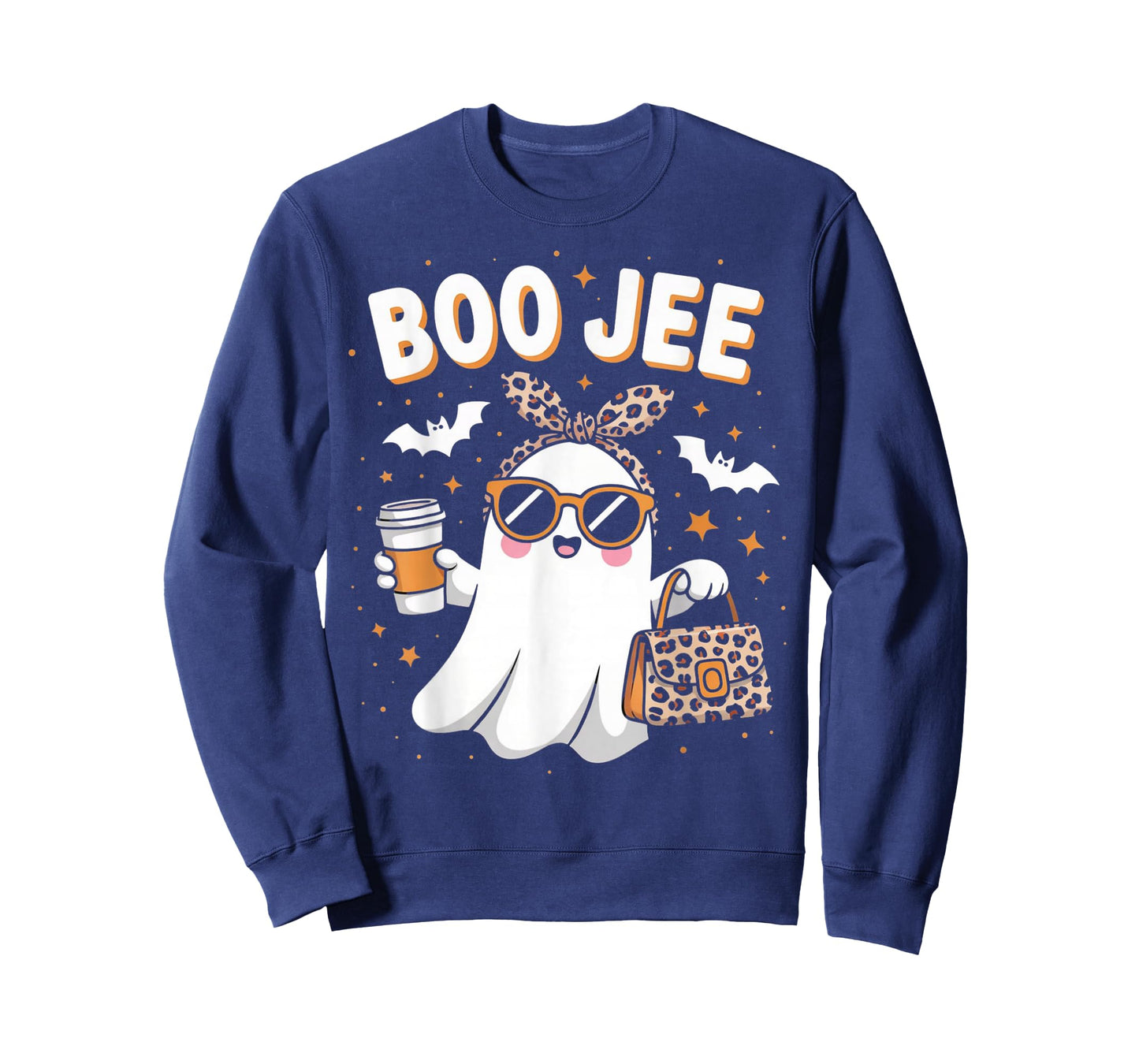 Boo JEE Coquette Leopard Boujee Halloween Ghost T-Shirt