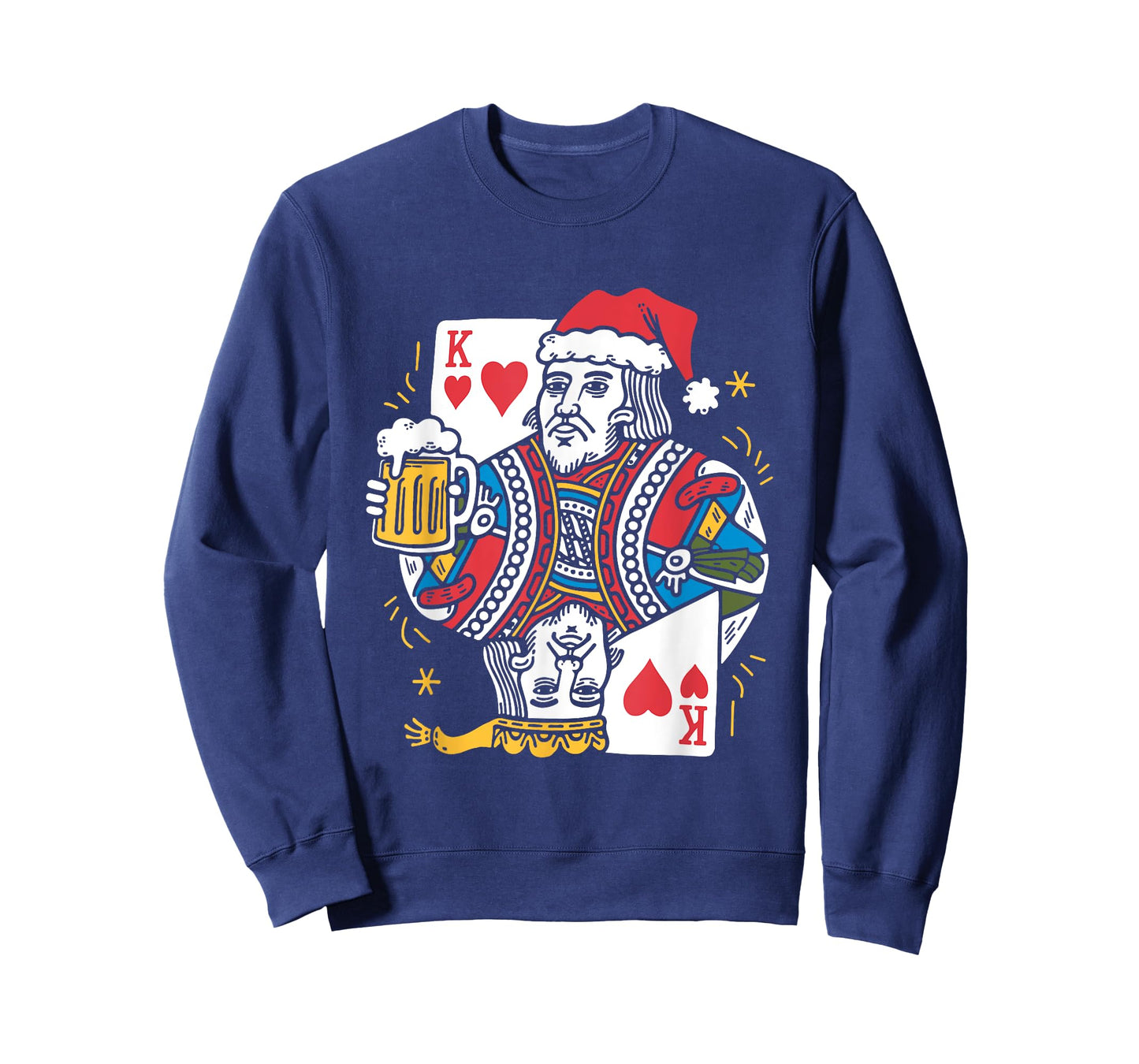 King Of Hearts With Beer - Vintage Card Game Beer Lover T-Shirt