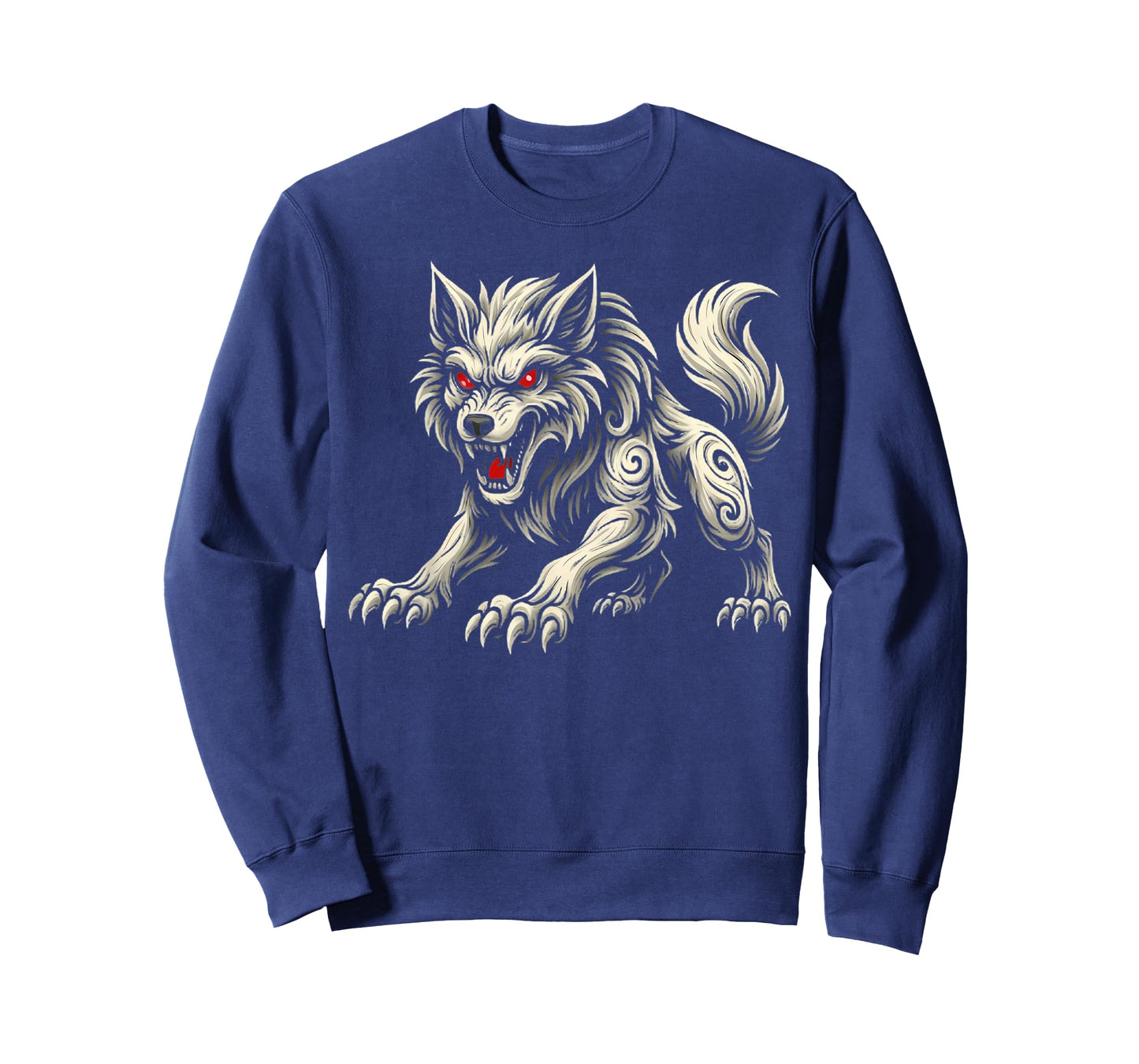 Wolf Black Aggressive Wolf Red Eyes Werewolf Tee Men Boys T-Shirt
