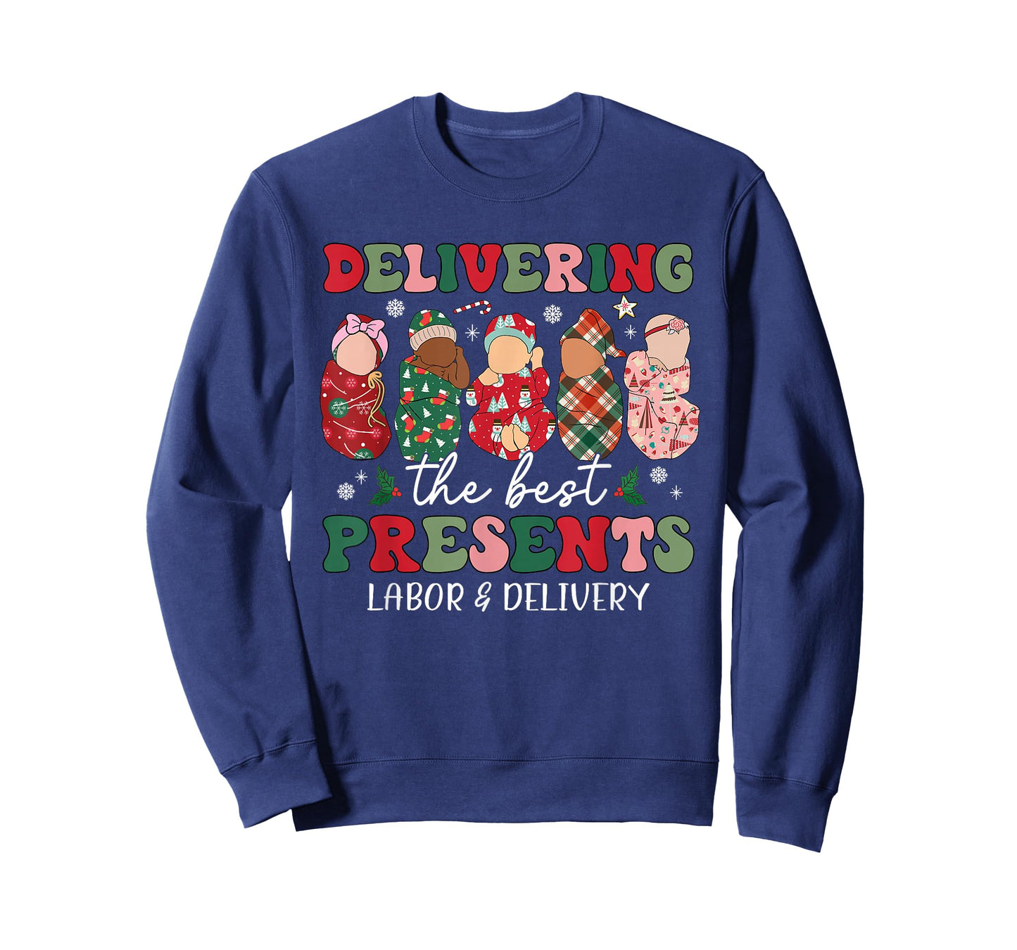 Delivering The Best Presents Labor Delivery Nurse Christmas T-Shirt