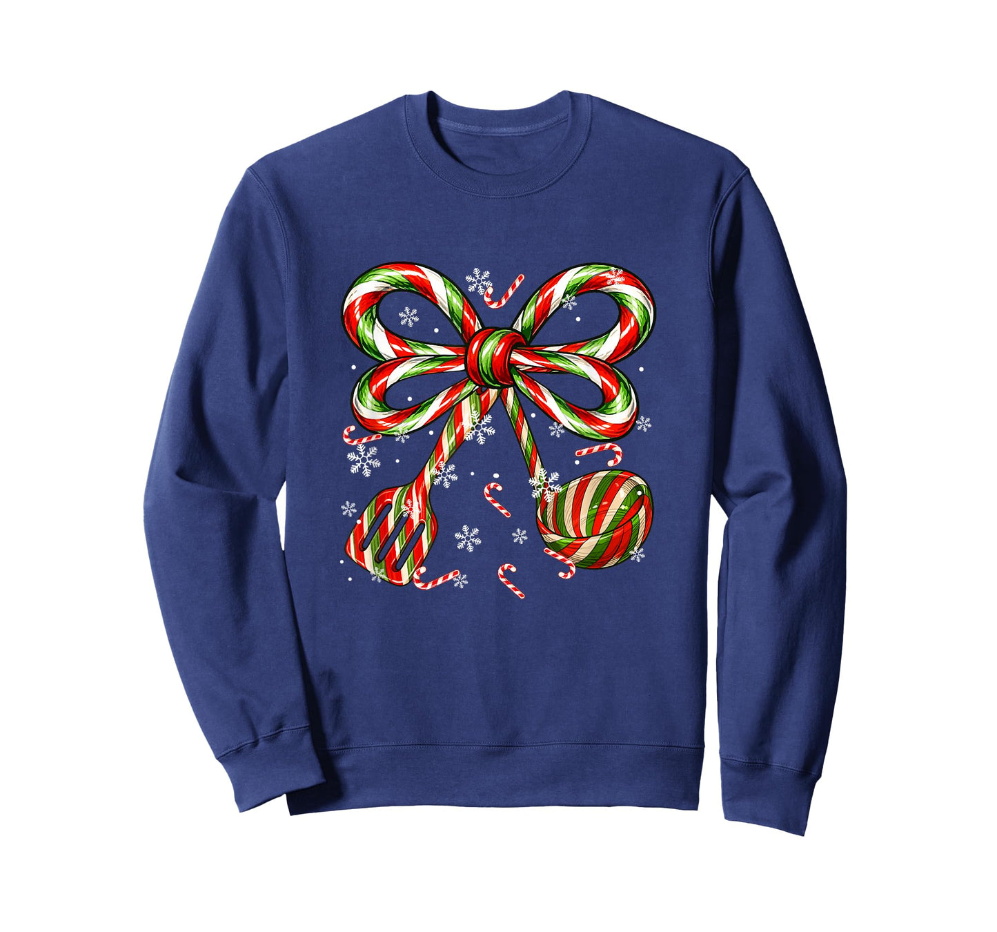 Candy Canes Bow Tie Lunch Lady Tools Christmas Baker Lover T-Shirt