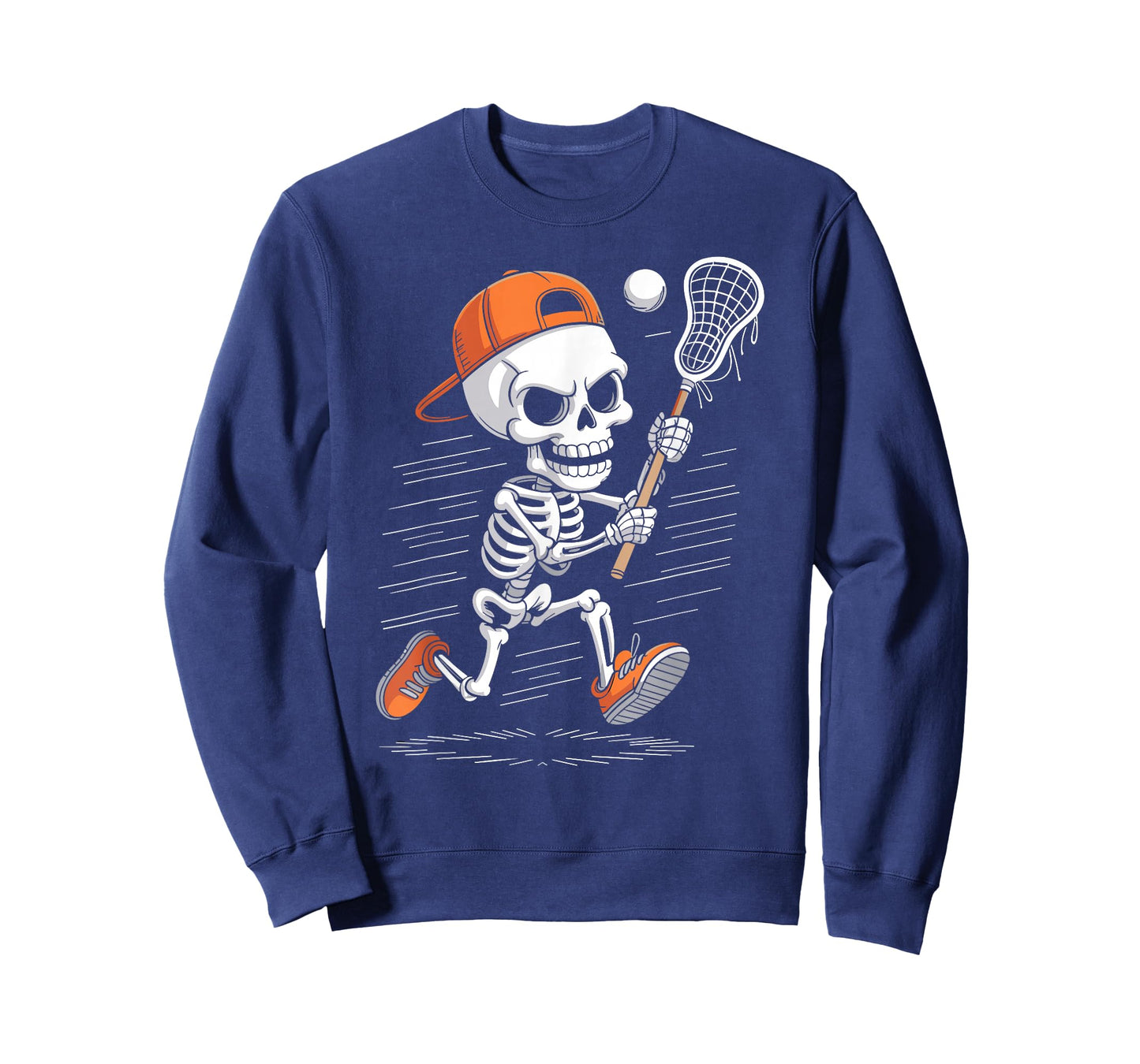 Skeleton Lacrosse Halloween Costume Funny Men Boys Kids T-Shirt