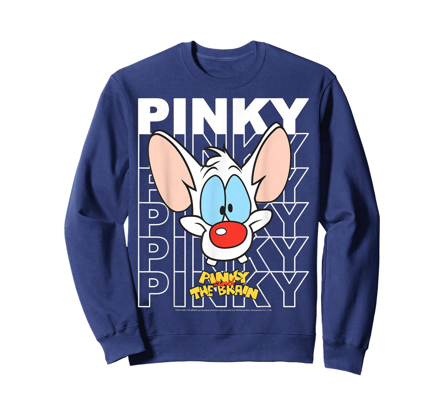 Pinky and The Brain Pinky Text Stack Big Face T-Shirt