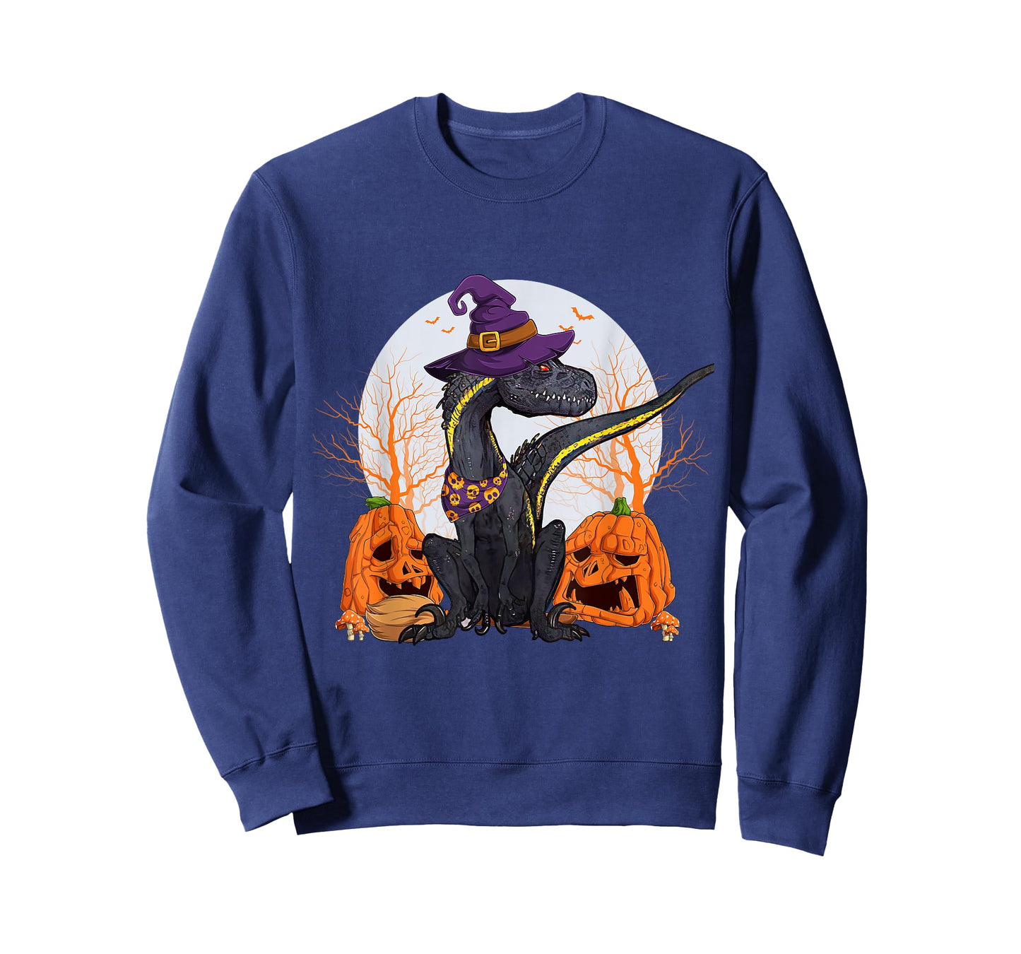 Indoraptor Halloween Cute Dinosaur and Pumpkin Funny Raptor T-Shirt