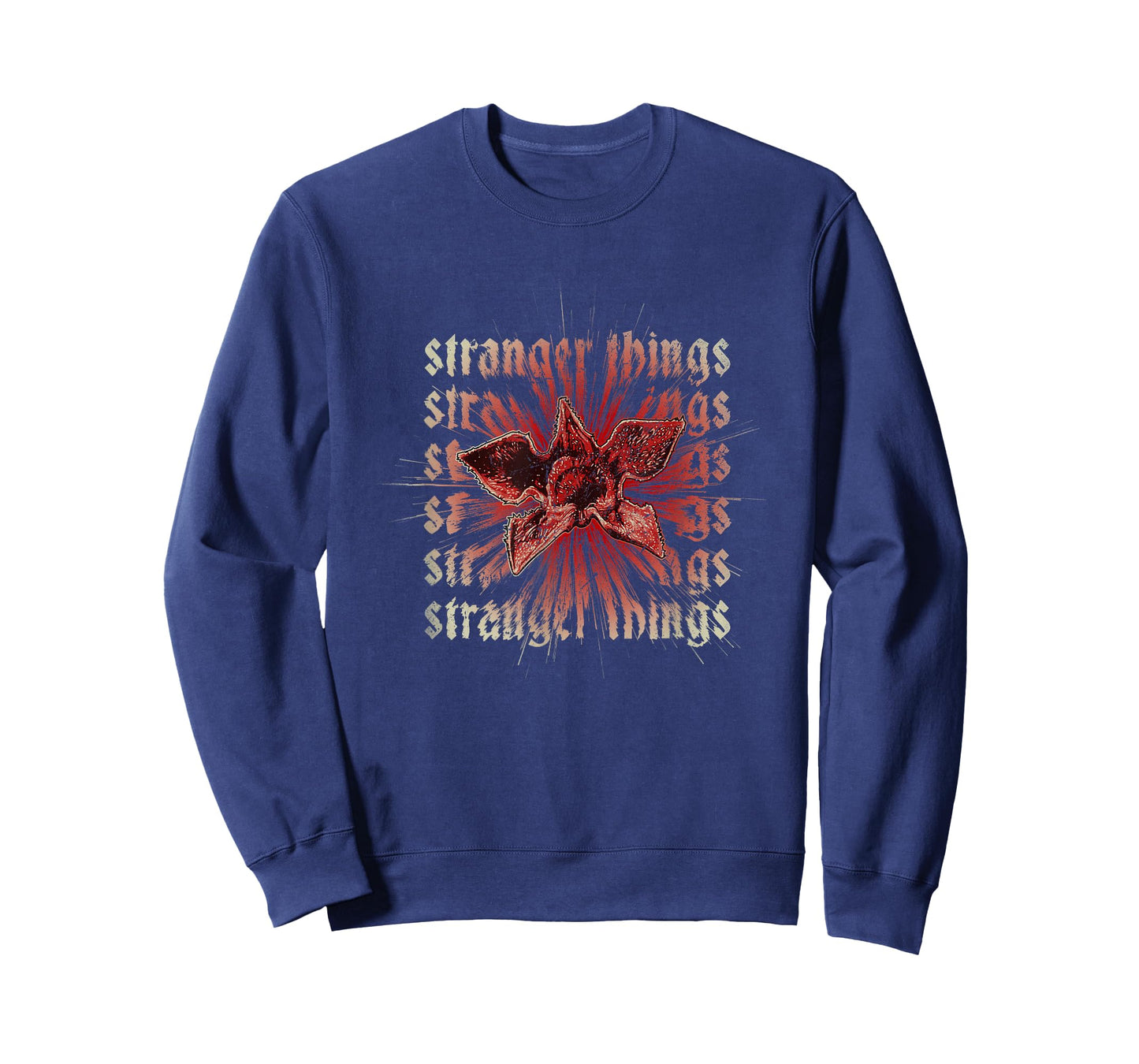Stranger Things Demogorgon Vintage Red Burst Monster T-Shirt