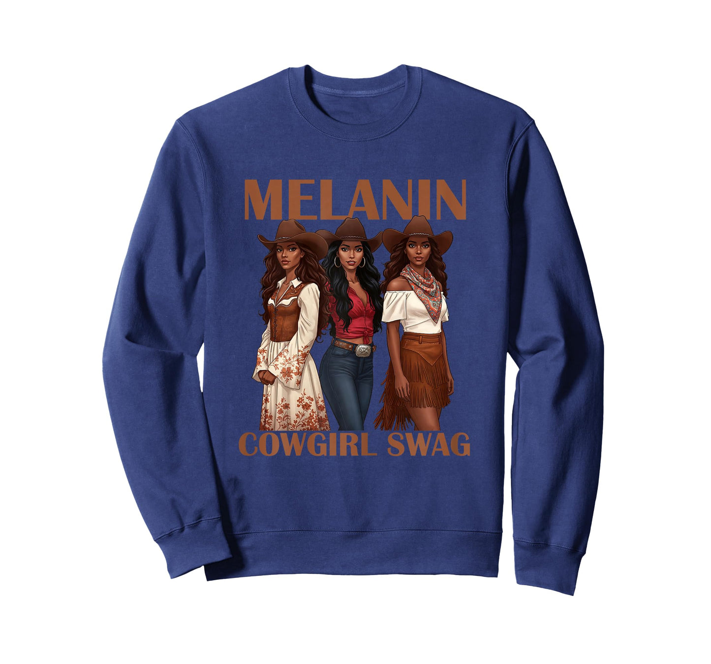 Let's Go Girls Retro Western Country Melanin Cowgirl Swag T-Shirt
