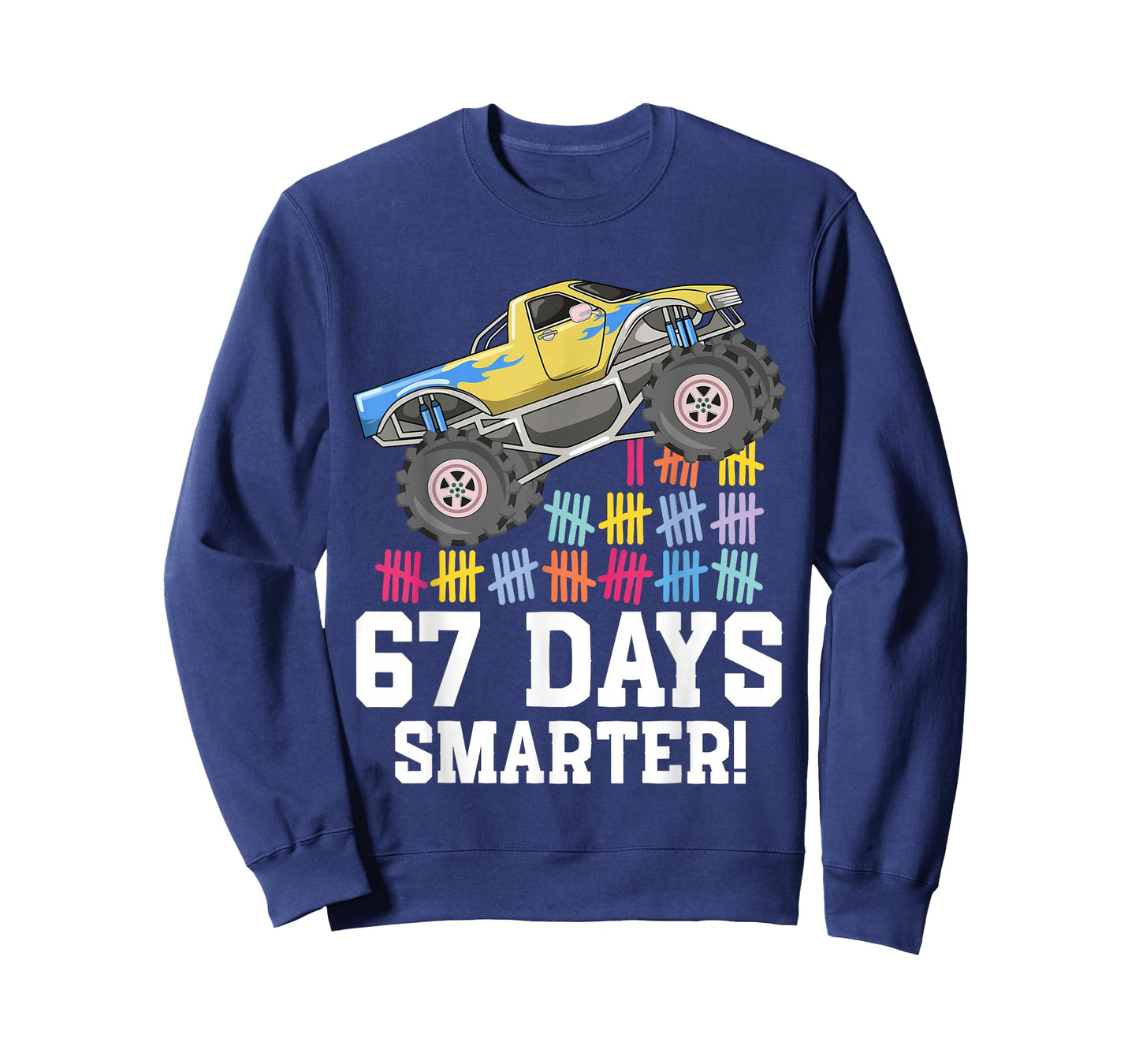 67 Days of School Monster Truck 67th Day of School Boys T-Shirt