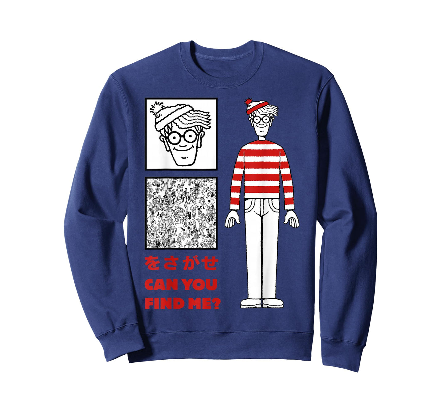 Where's Waldo Can You Find Me Kanji Poster Graphic T-Shirt T-Shirt