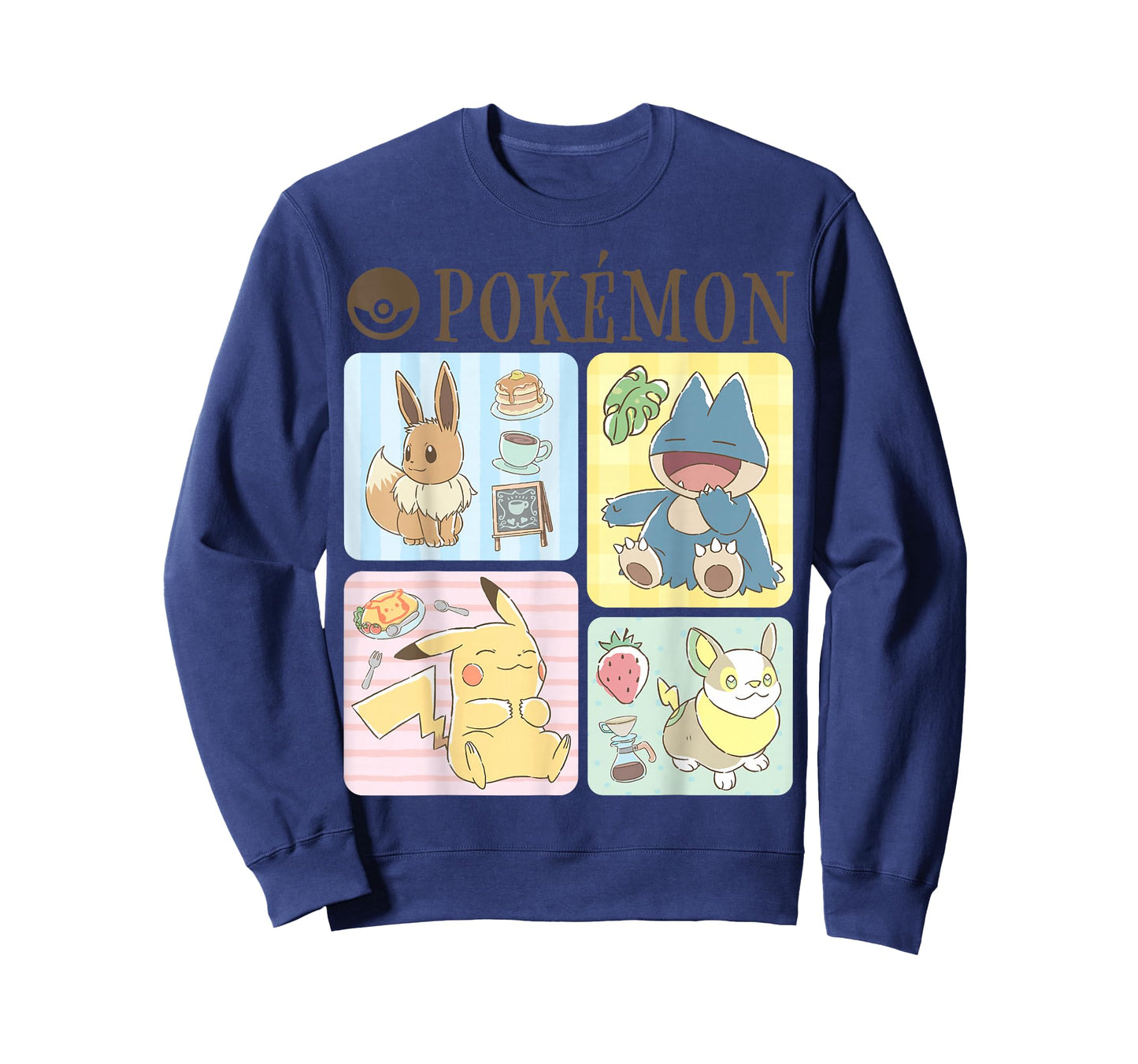 Pokémon - Pikachu Eevee Munchlax Yamper Cafe Group T-Shirt