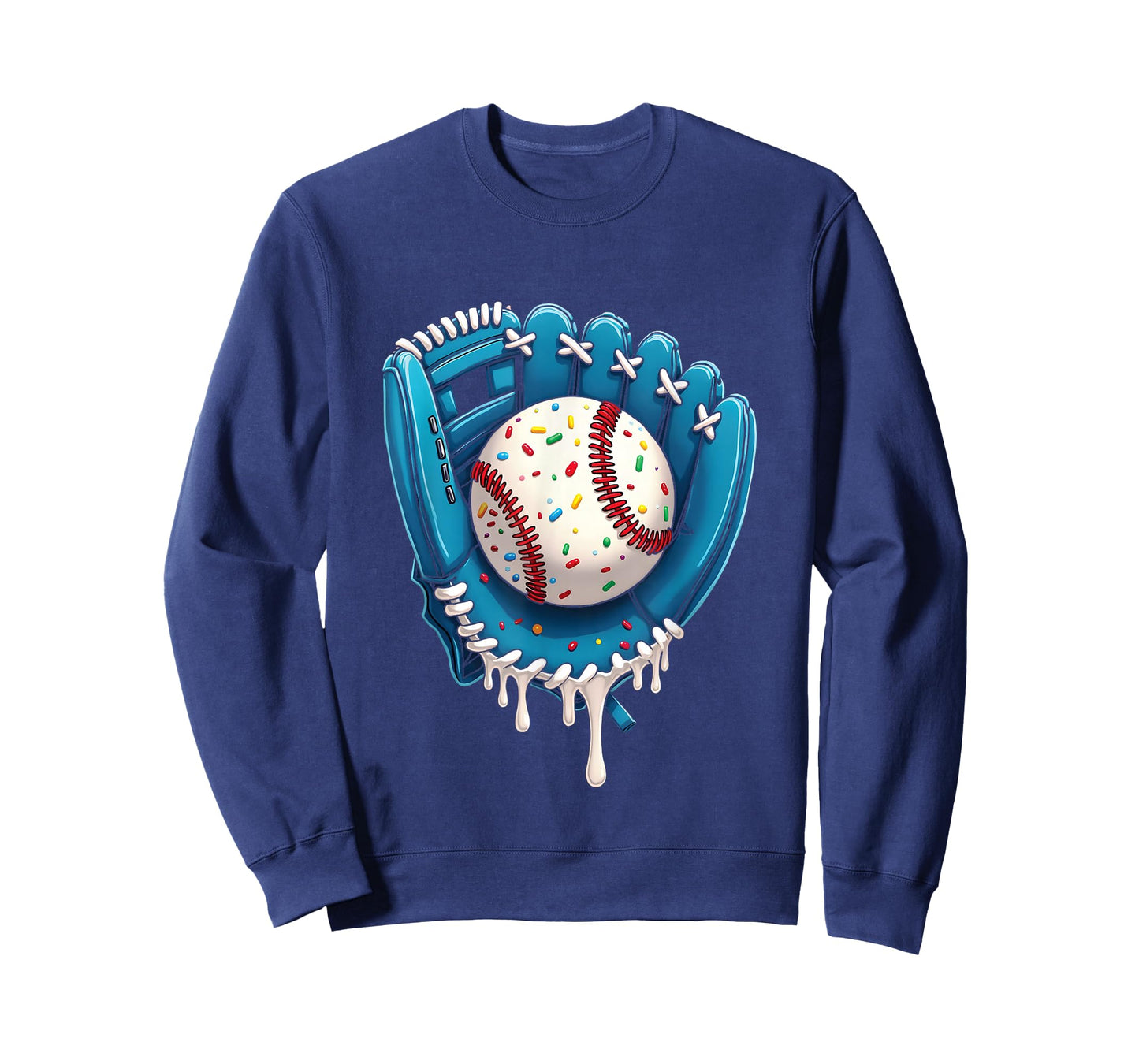 Baseball Drip Ice Cream Sprinkles Baseball Glove T-Shirt