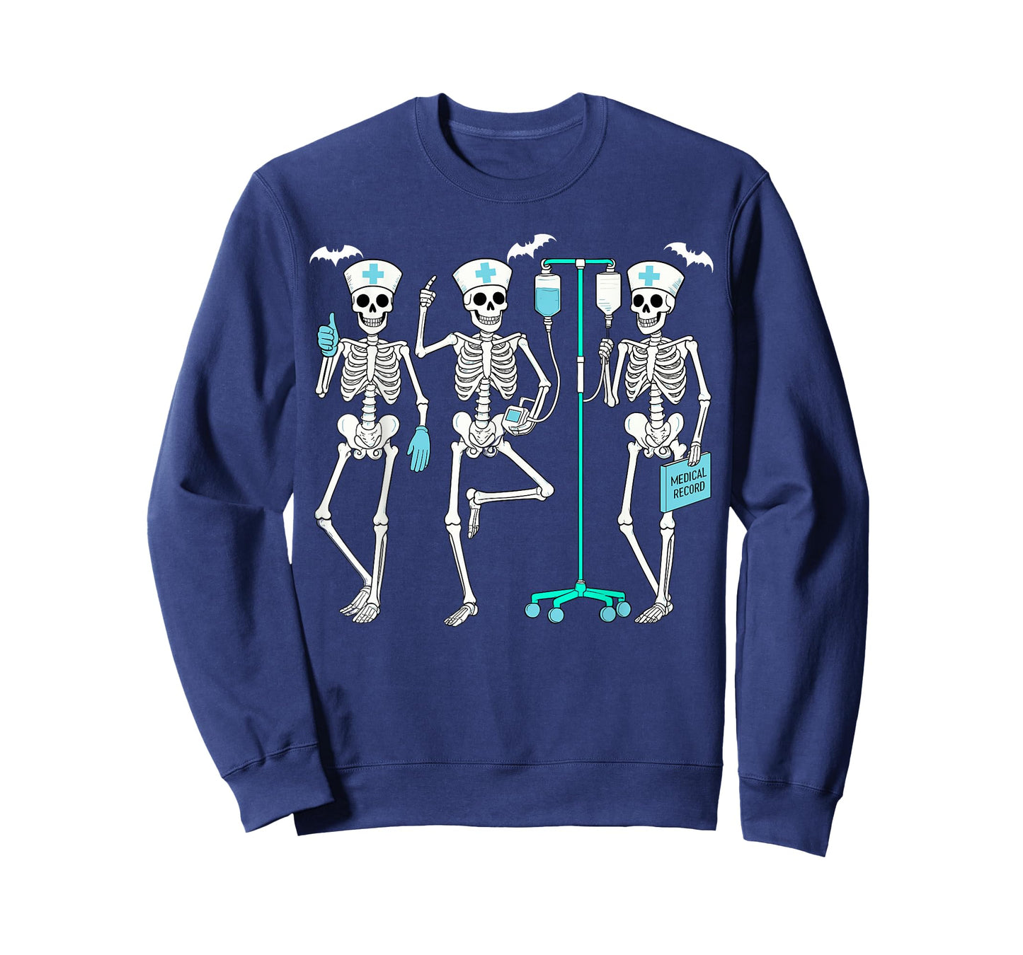 Nursing Halloween Skeleton Nurse Healthcare Spooky Nurse T-Shirt