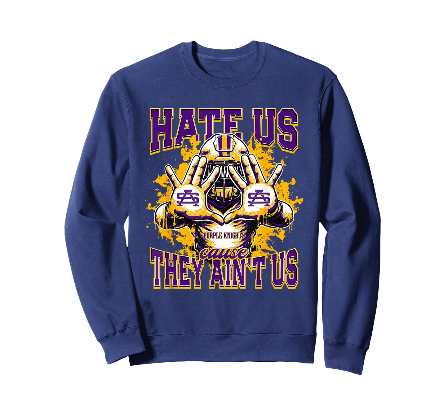 Saint Augustine Purple Knights Logo Hate Us Cause They Ain't T-Shirt