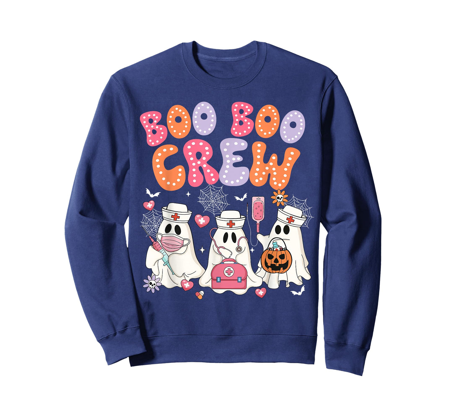 Groovy Boo Boo Crew Nurse Funny Ghost Halloween Team Custome T-Shirt