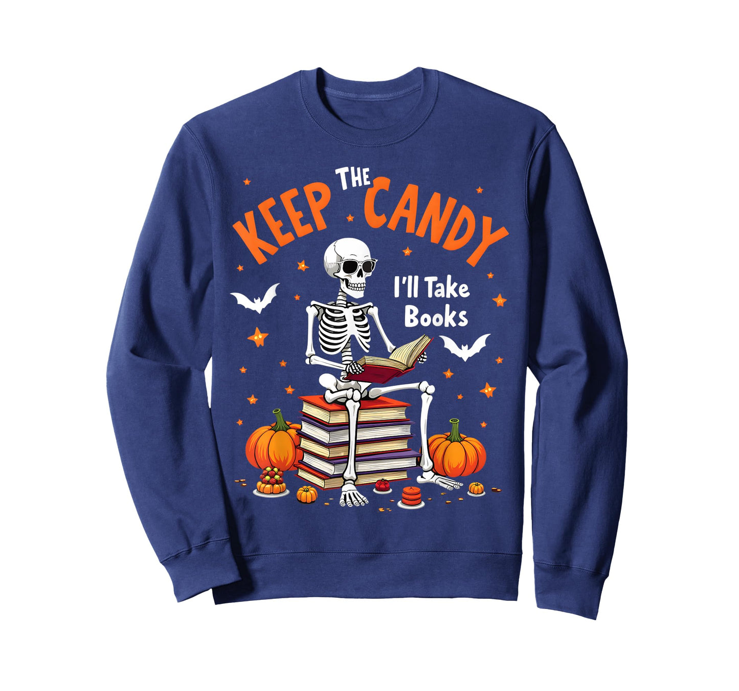 Keep The Candy I'll Take Books Skeleton T-Shirt