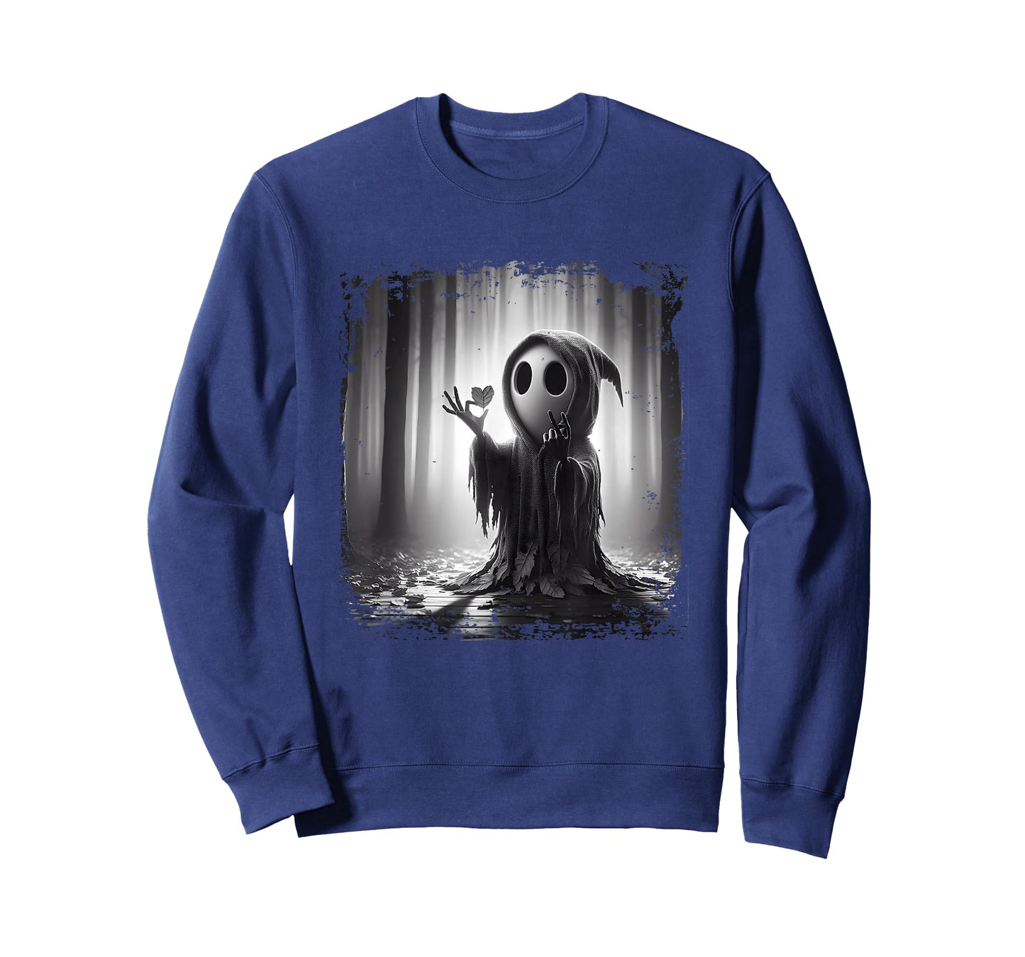 Scary Face Horror Poster Halloween Ghost Heart Shape Finger T-Shirt