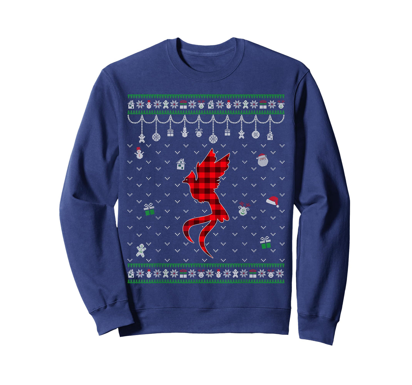 Red Plaid Quetzal Lover Funny Ugly Christmas Sweater T-Shirt