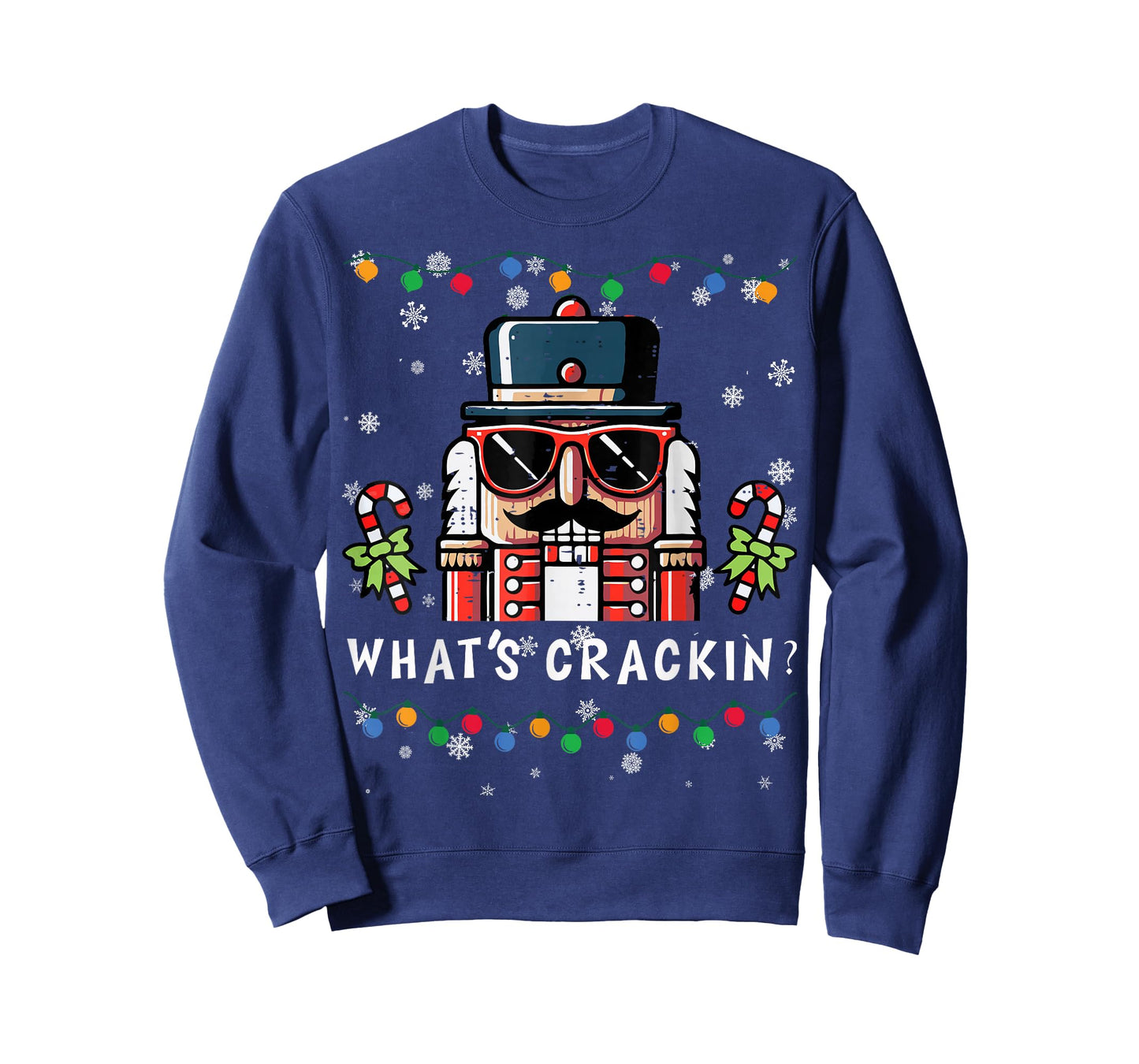 Christmas Nutcracker Whats Crackin Funny Xmas Men Women Kids T-Shirt