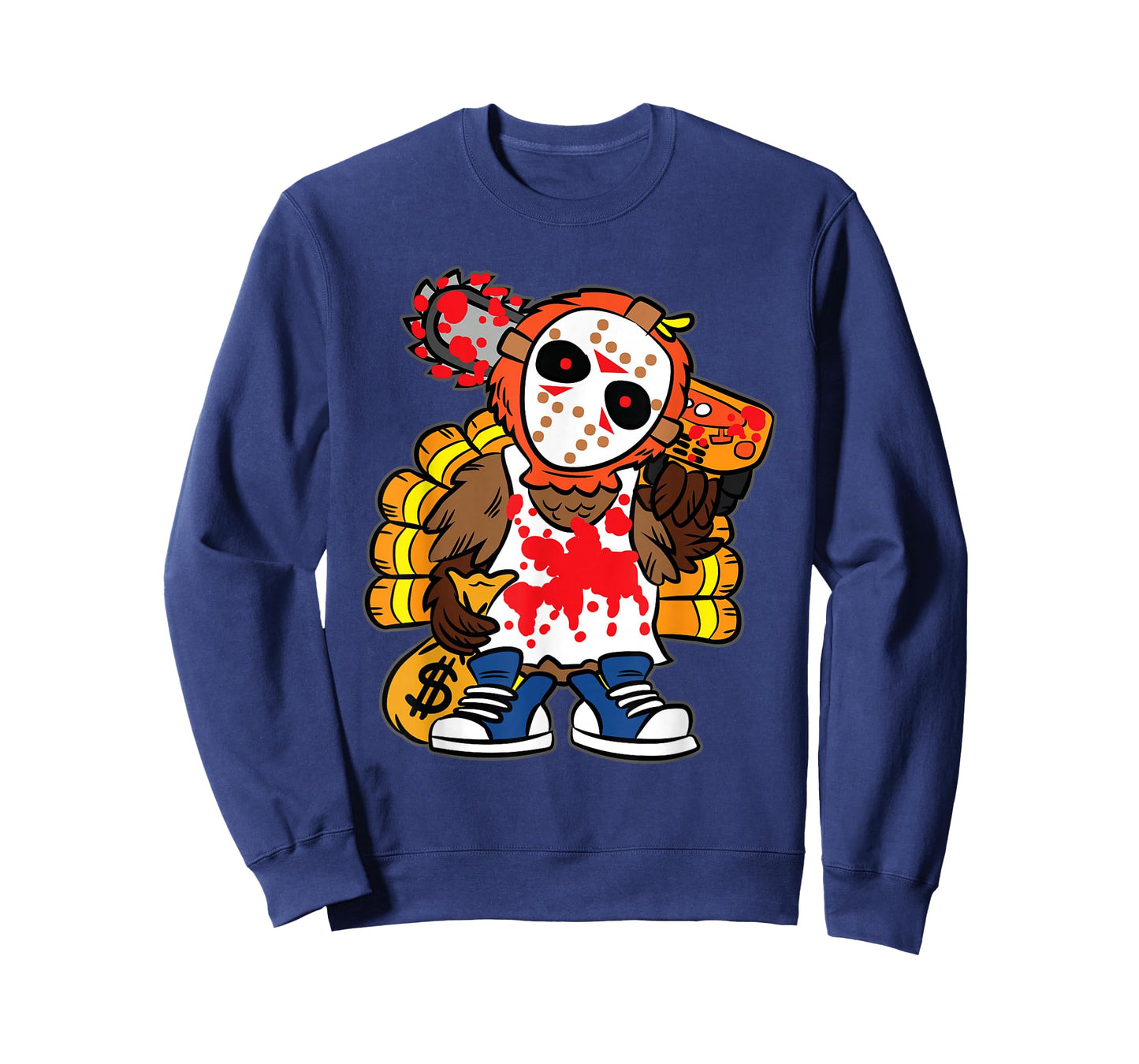 Turkey Horror Movie Thanksgiving Day Funny Bird Fall Autumn T-Shirt