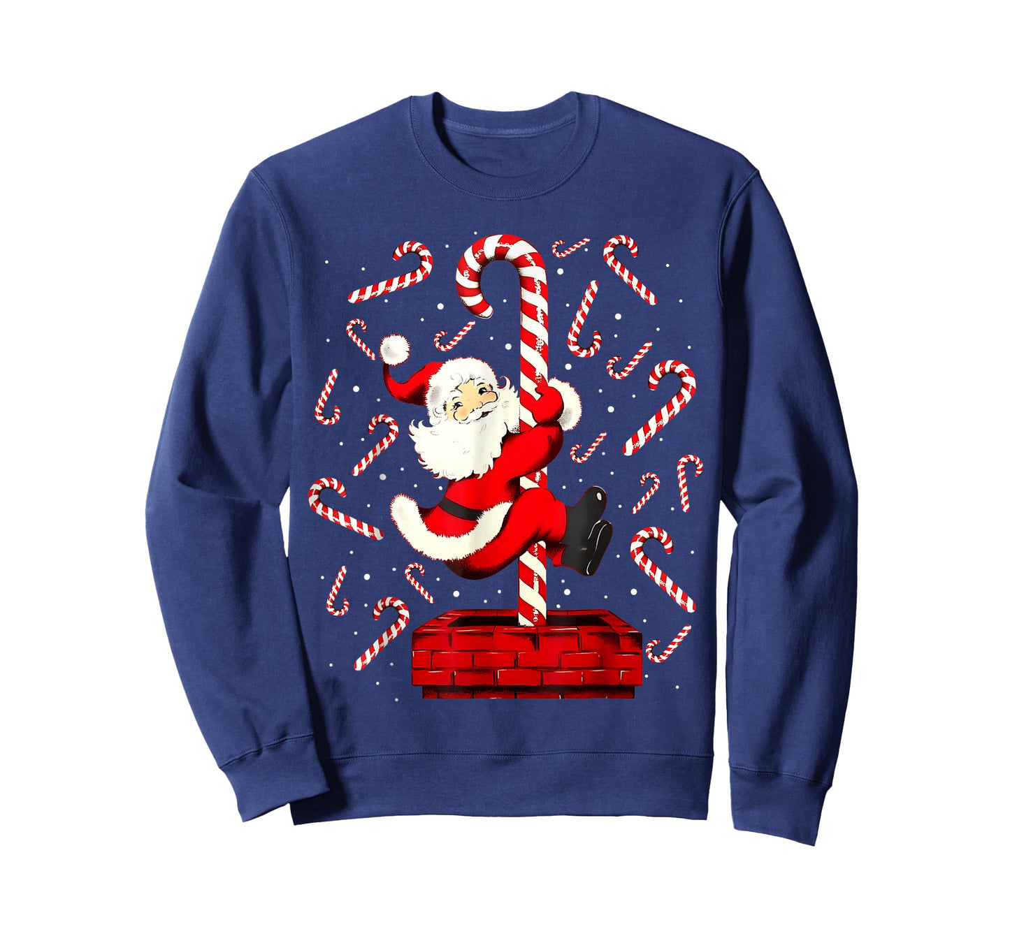 Candy Cane Christmas Santa Funny Lights Xmas Men Women Kids T-Shirt