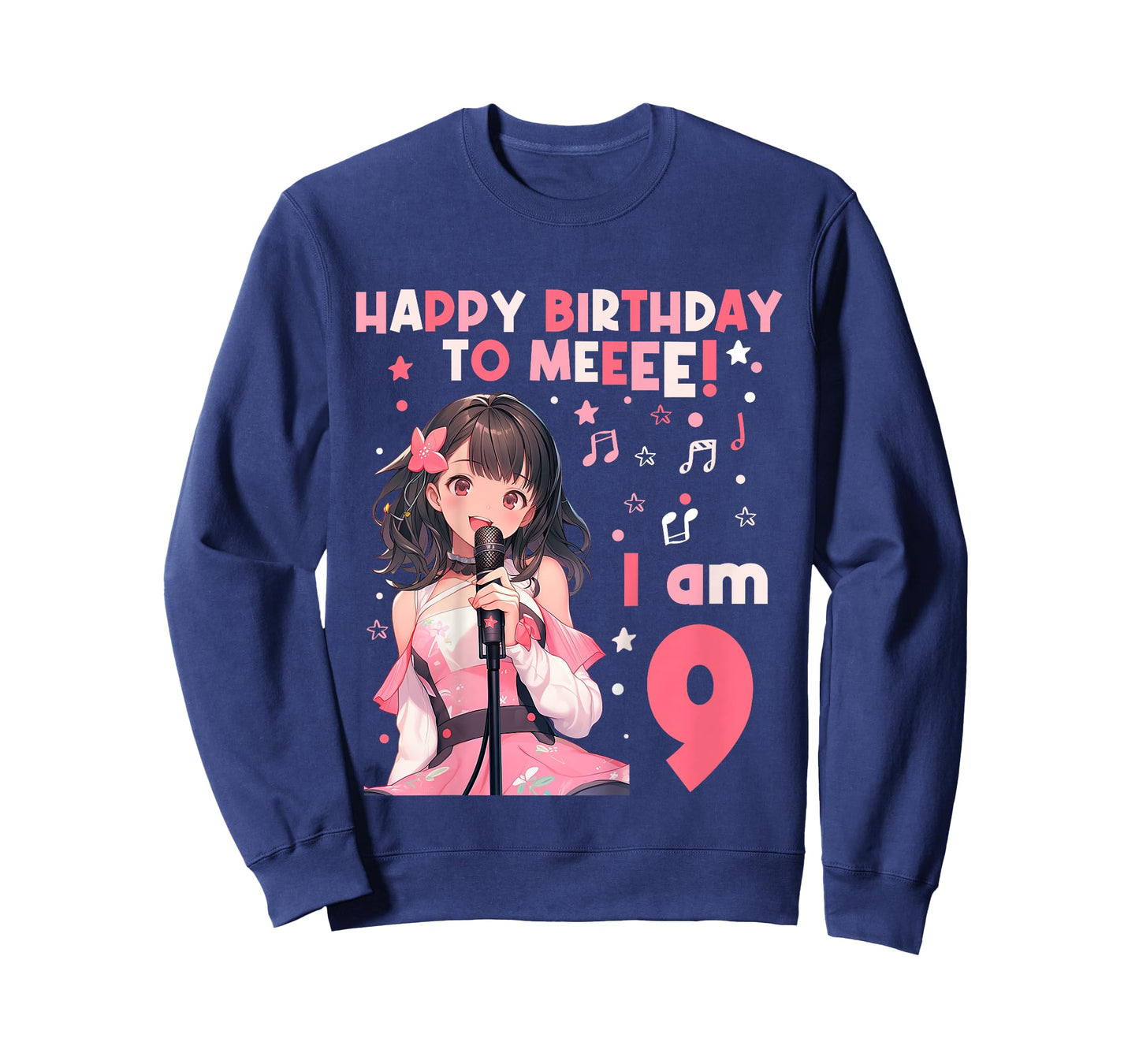 9 years old 9th birthday for Girl Anime 9 Birthday T-Shirt