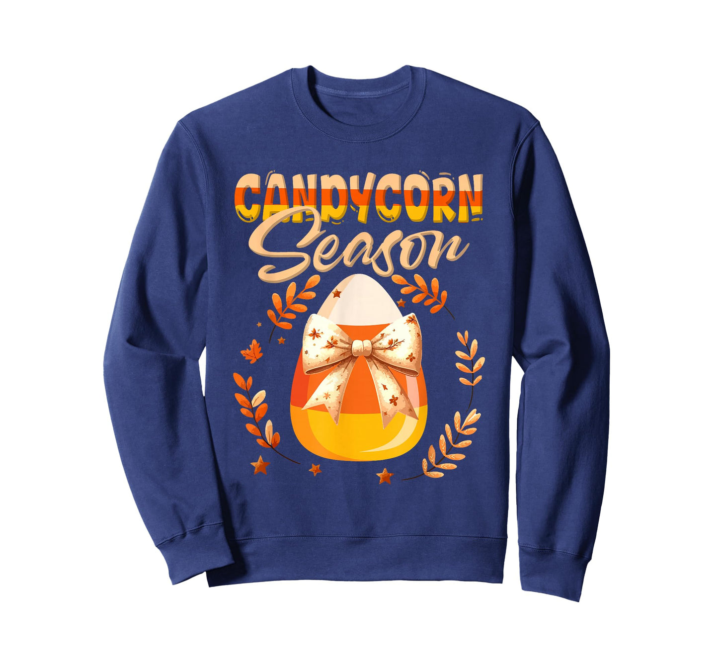 Candy Corn Season Halloween Candy Corn Bow Tie Floral Lover T-Shirt