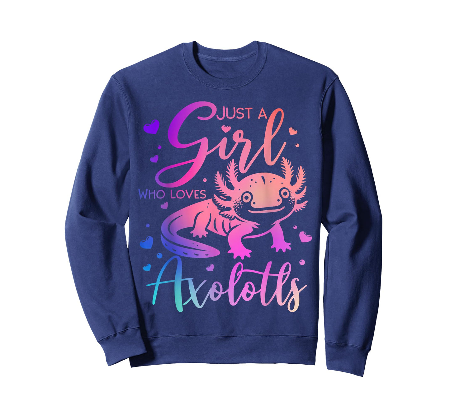 Just a Girl Who Loves Axolotls Cute Axolotl Kawaii Kids T-Shirt
