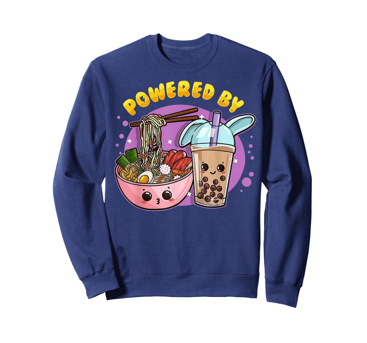 Powered By Ramen Bubble Tea Boba Kawaii Japanese Anime Lover T-Shirt