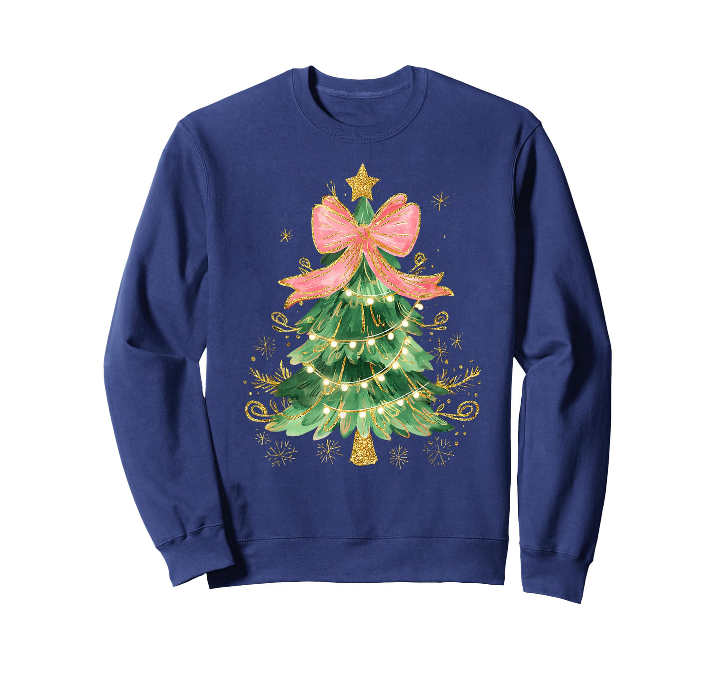 Coquette Bow Christmas Tree Xmas Holiday Girl Women Kid T-Shirt