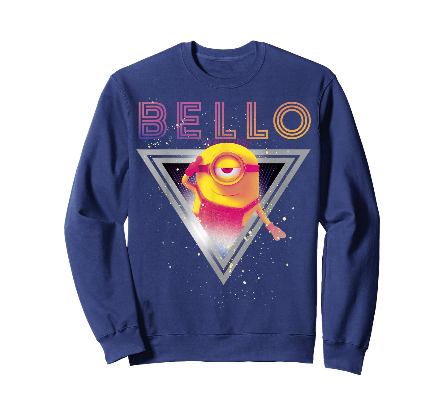 Despicable Me Minions Retro Bello Triangle Graphic T-Shirt T-Shirt